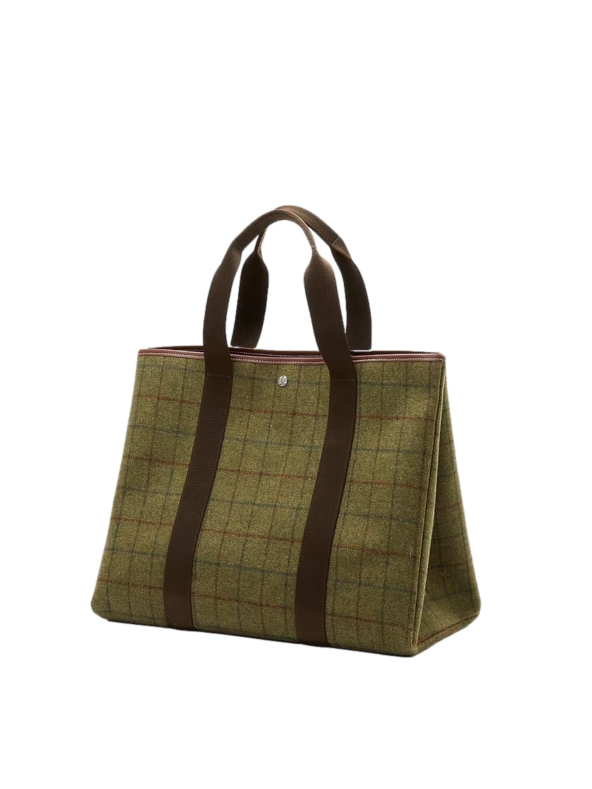 Rue de Verneuil Traversée XL Hunting Tweed Kaki Veske Grønn Mønster - modostore.no
