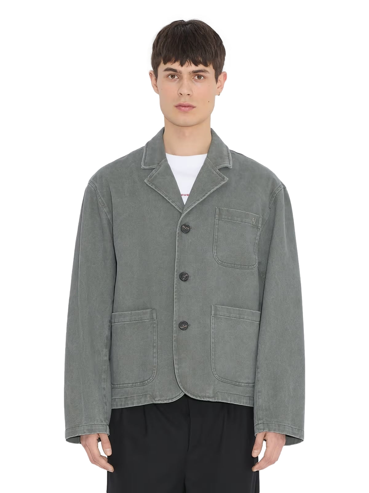 Holzweiler Relaxed Twill Blazer Blazer Gråblå - modostore.no