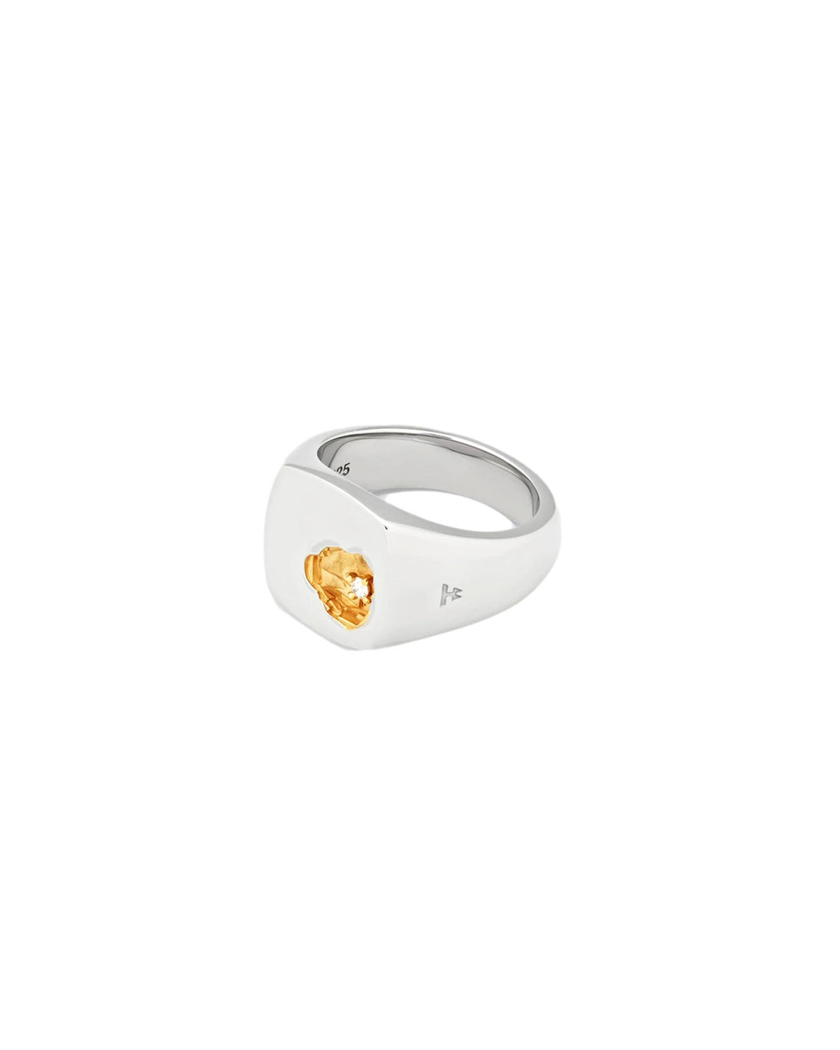 Tom Wood Mined Ring Small Diamond Ring Sølv