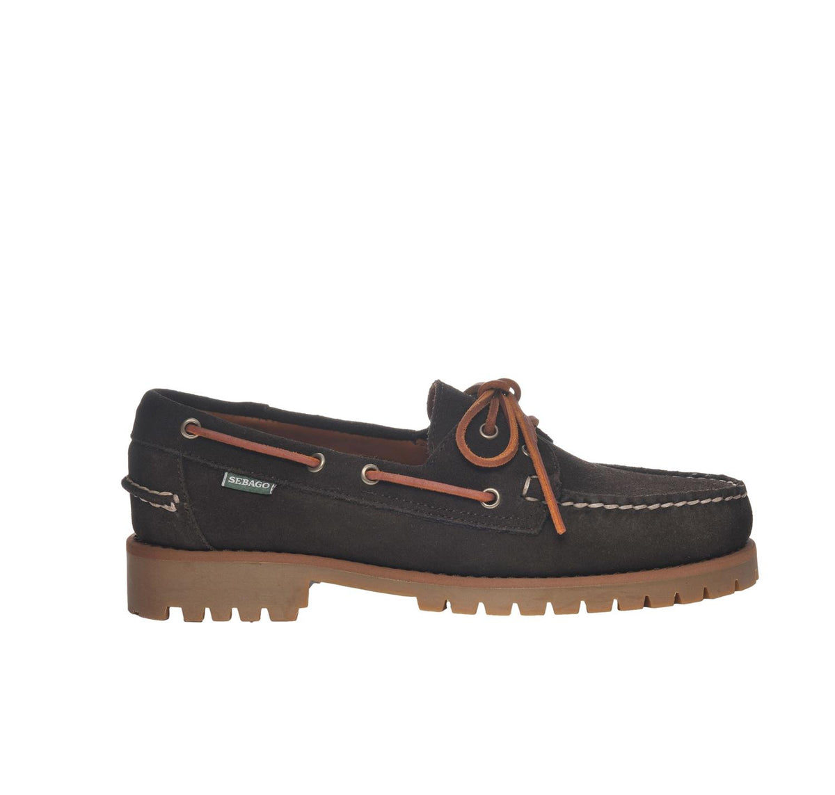 Sebago Docksides Portland Suede Moka Gum Sko Brun