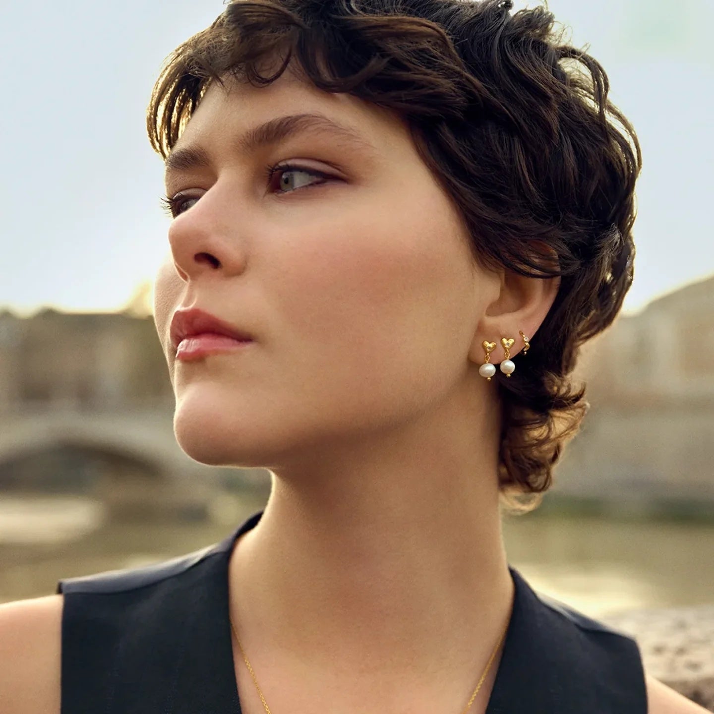 Maanesten Alia Earrings Øredobber Gull