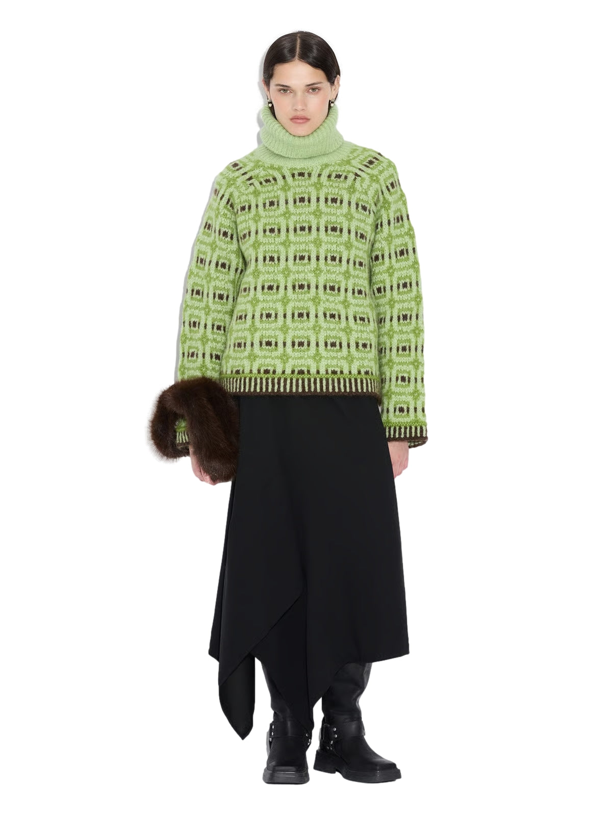 Holzweiler Norwegian Wool Turtleneck Genser Lysegrønn