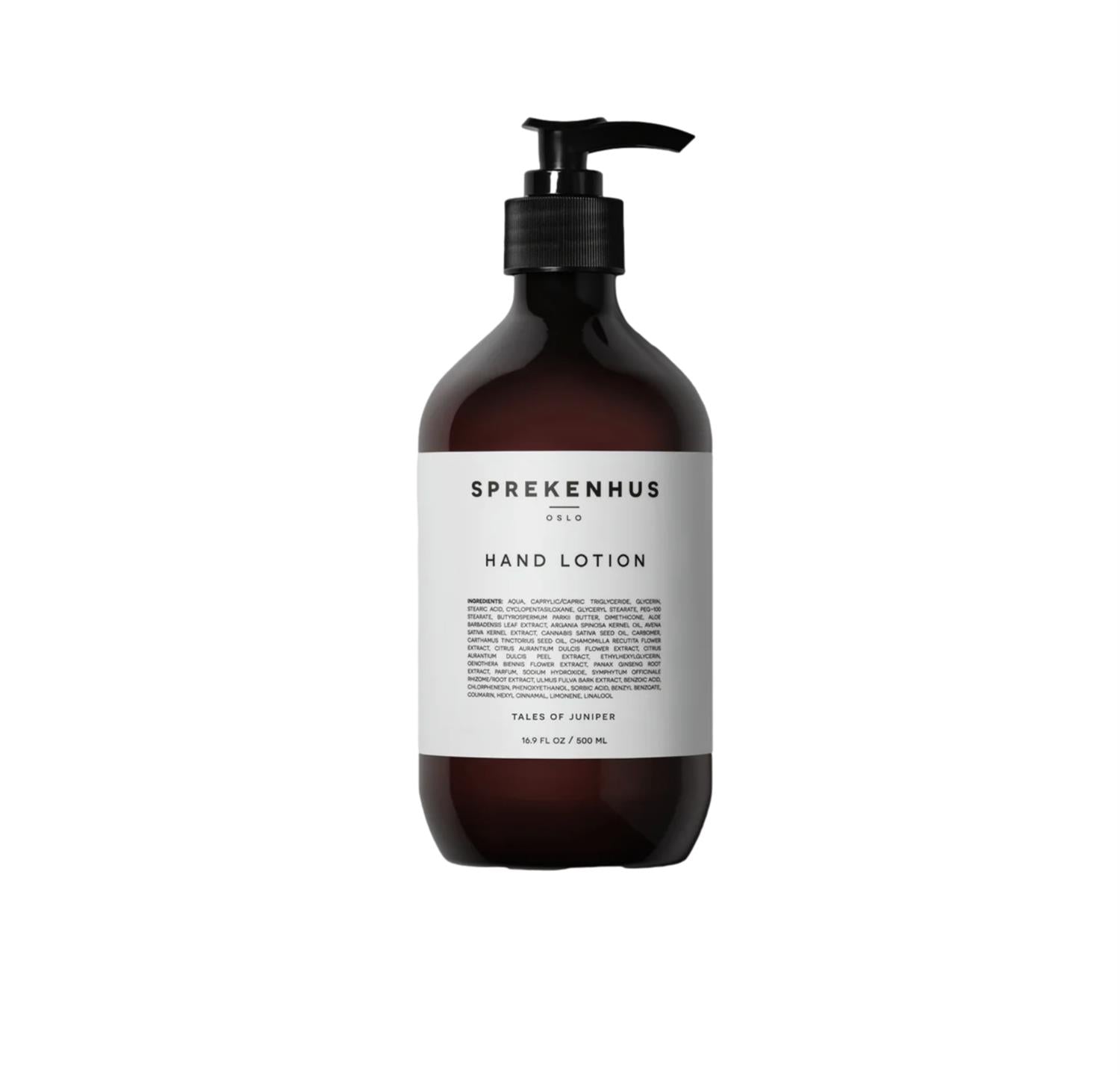 Sprekenhus Hand Lotion 500ml - Tales of Juniper Håndkrem Gjennomsiktig