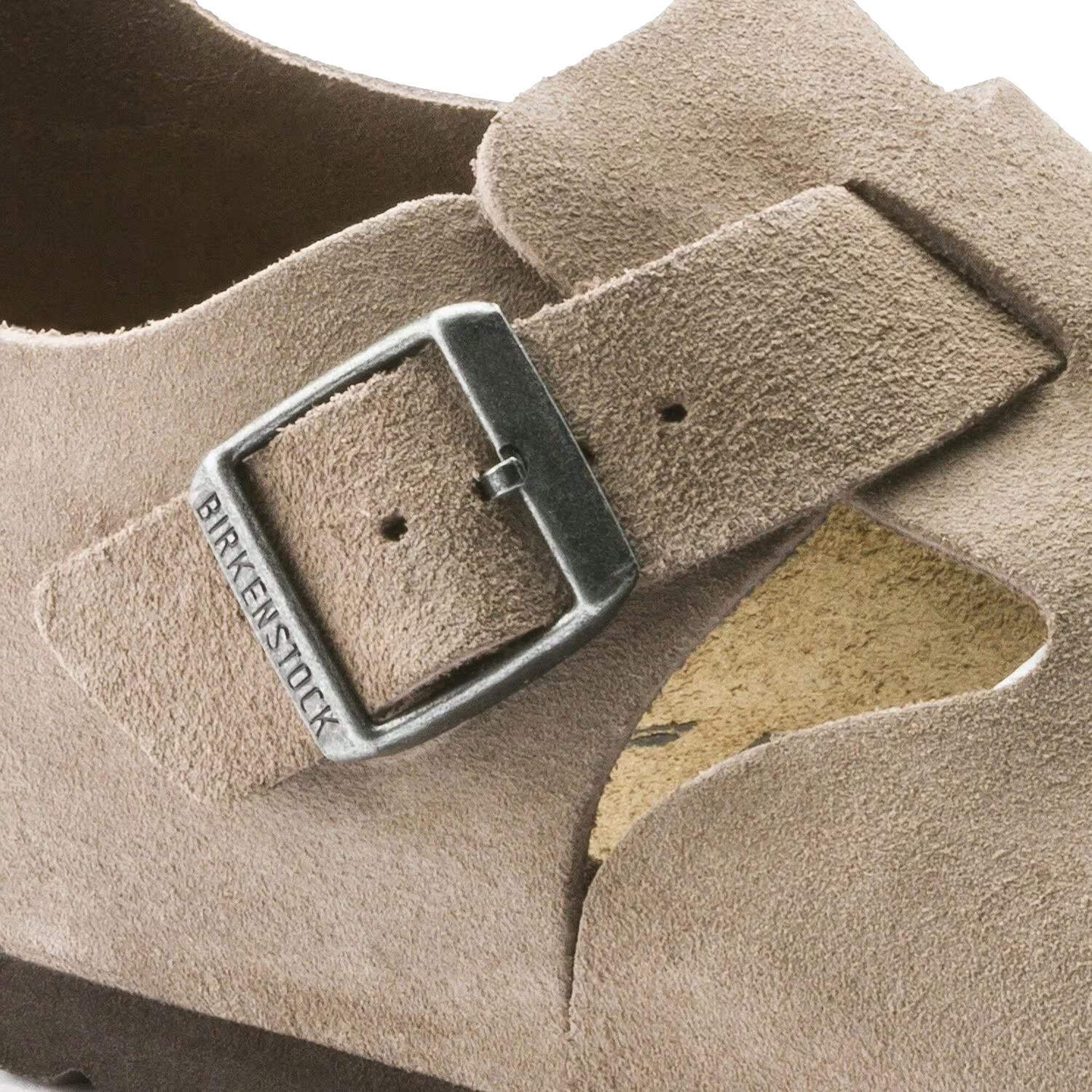 Birkenstock London Suede Regular Taupe Sko Beige - modostore.no