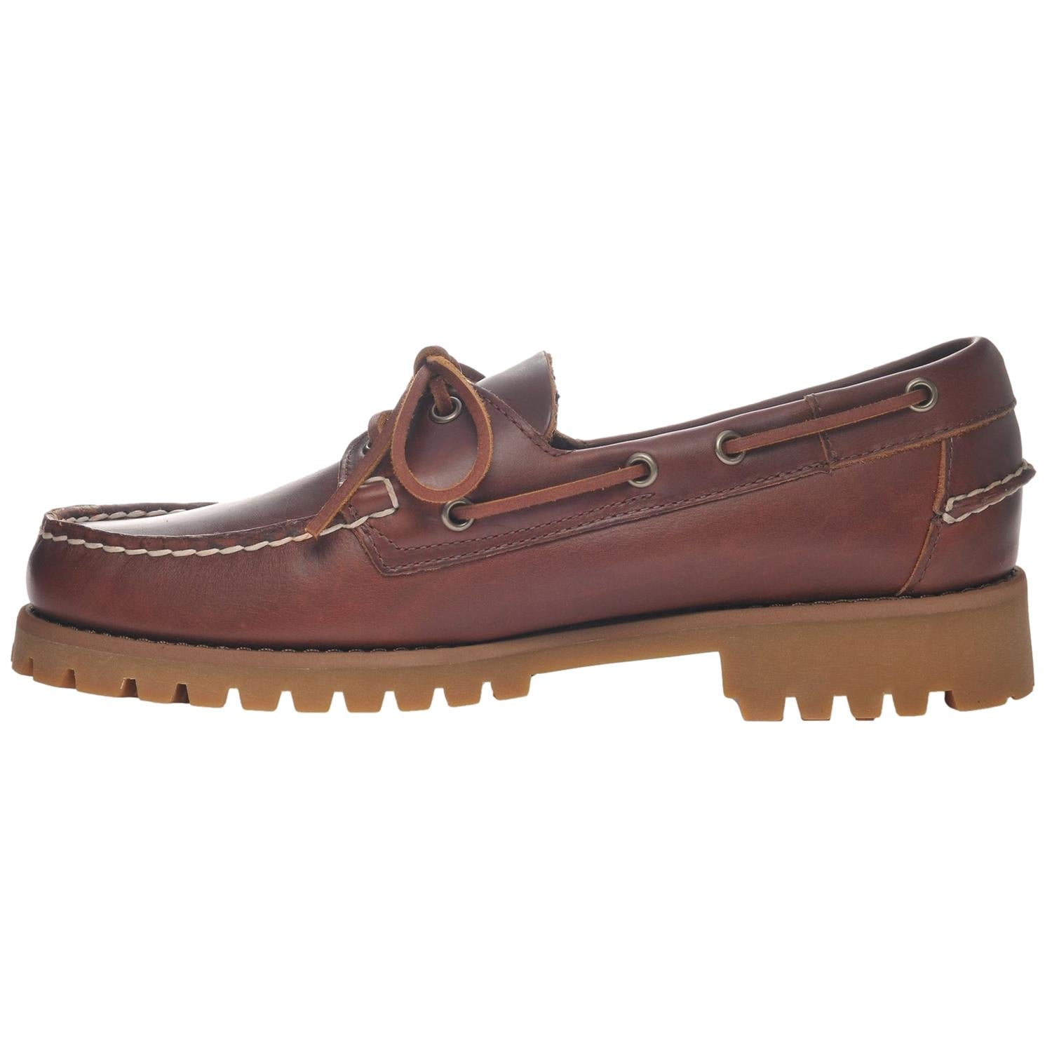 Sebago Ranger Waxy brune skinnsko med klassisk design og lissefeste, perfekt for utendørs og hverdagsbruk.