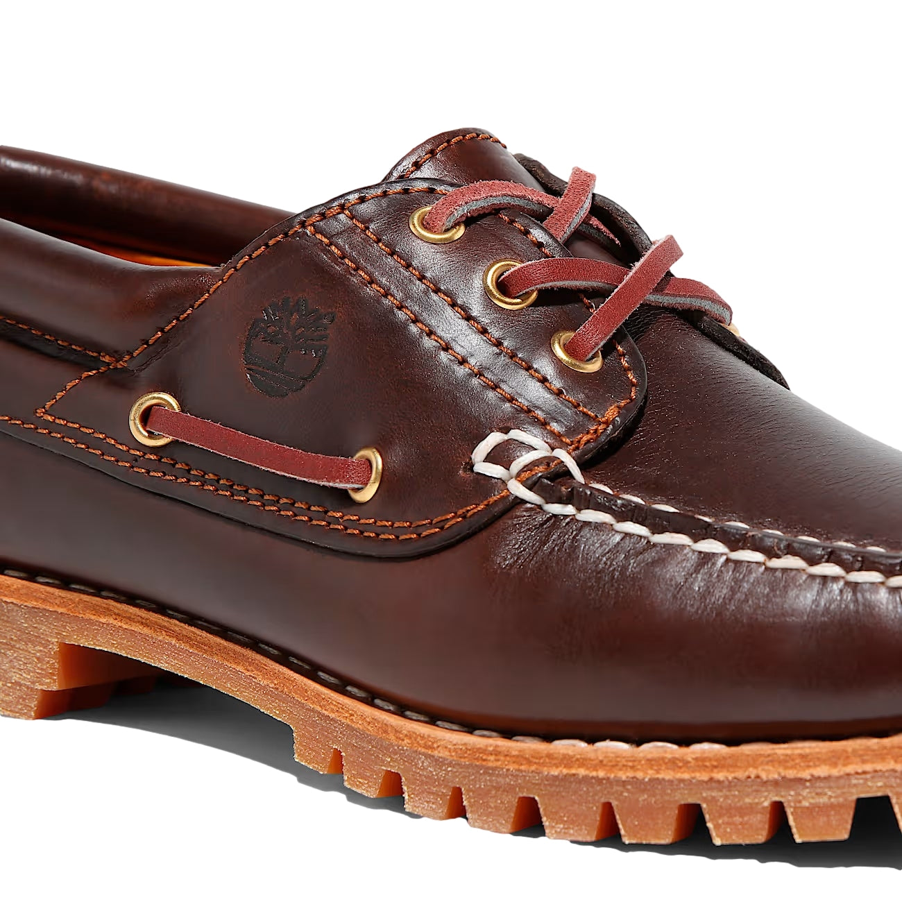 Brune Timberland Noreen båtsko med lærremmer og hvit såle, komfortabel og stilig for sommerbruk
