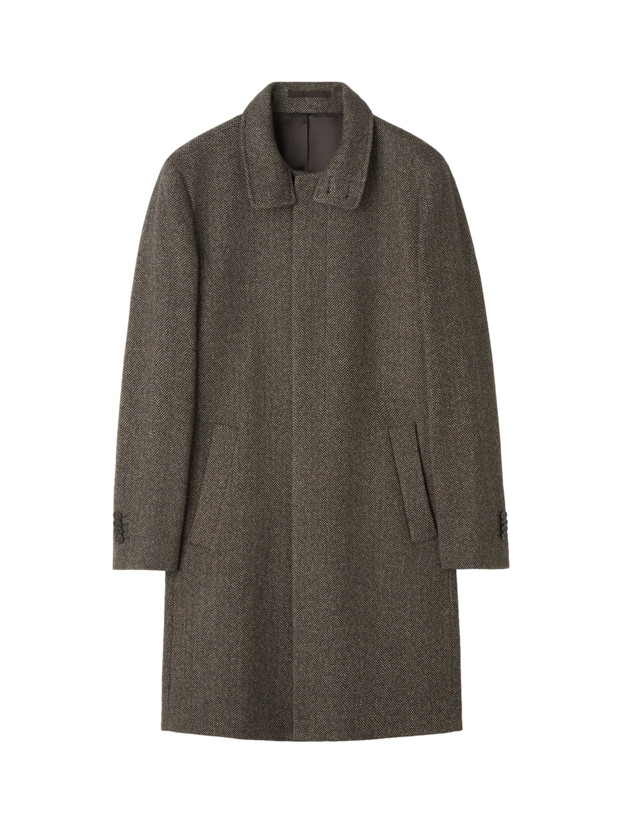 Tiger of Sweden Aleric Funnel Coat Brown Jakke Brun Mønster