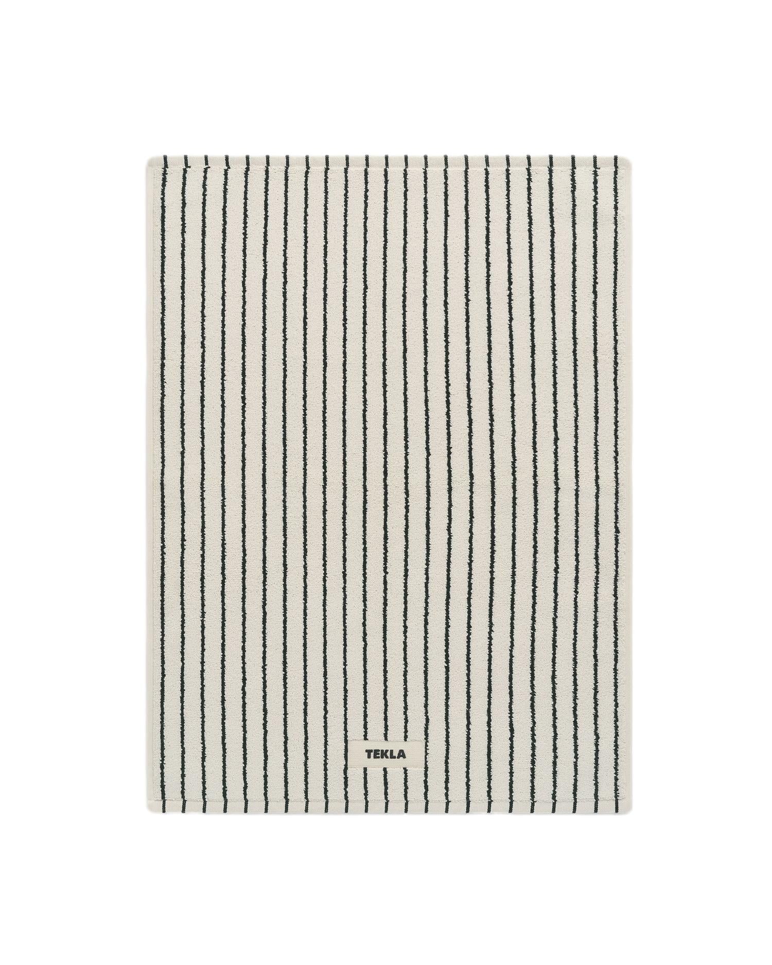 Tekla Terry Bath Mat Racing Green Badematte Hvit Og Grønn