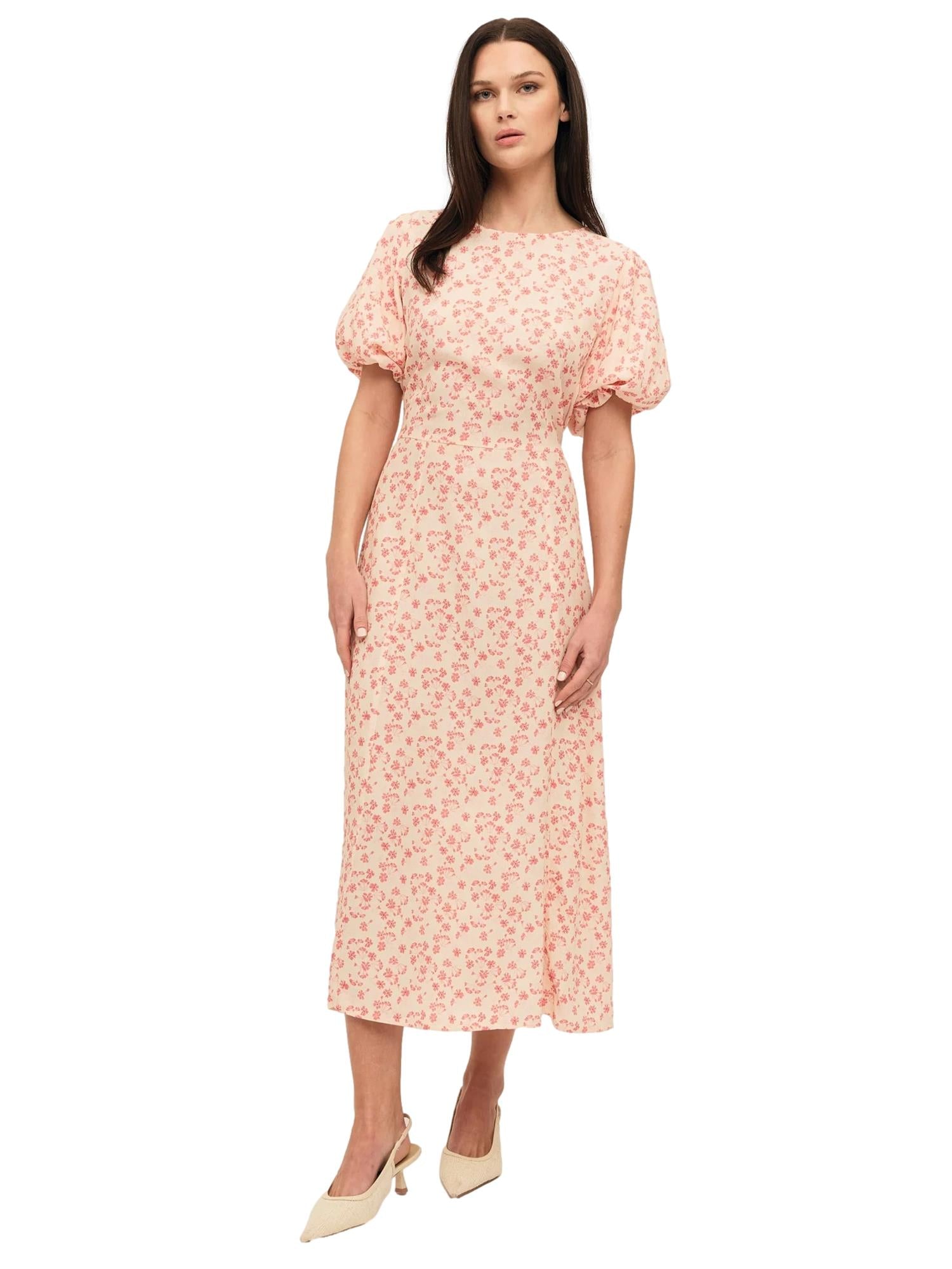 Once Untold Athilda Dress Kjole Beige Og Rosa - modostore.no