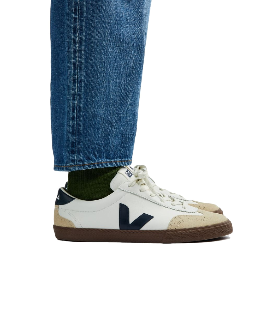 Veja Volley White Nautico Bark Sko Hvit Og Mørkeblå - modostore.no