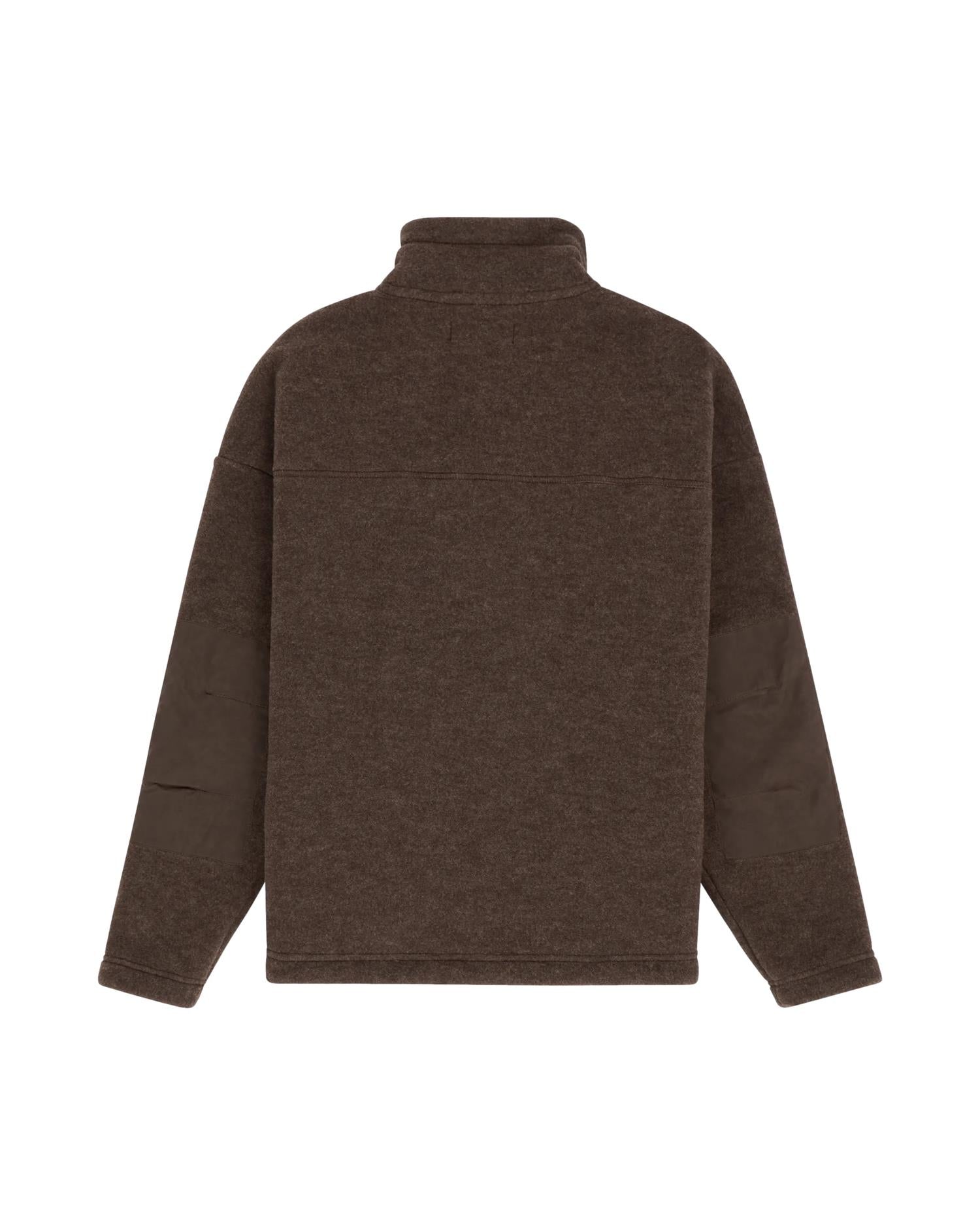 Amundsen V-Bond Waxed Fleece Womens Genser Mørkebrun