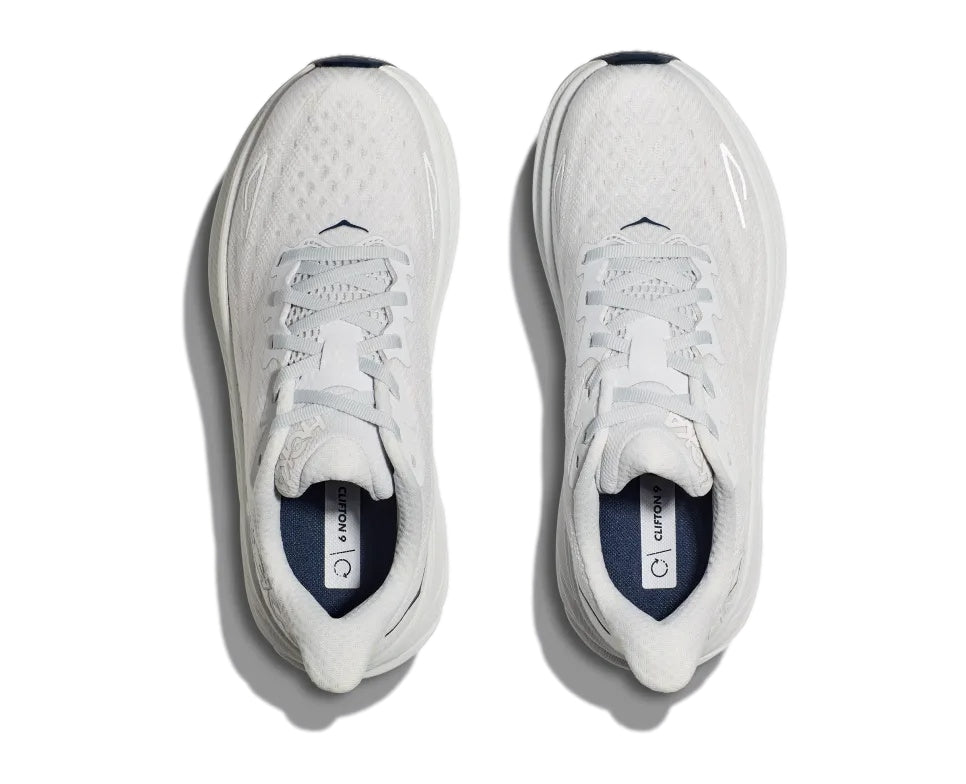 HOKA W Clifton 9 Sko Hvit Og Mørkeblå - modostore.no