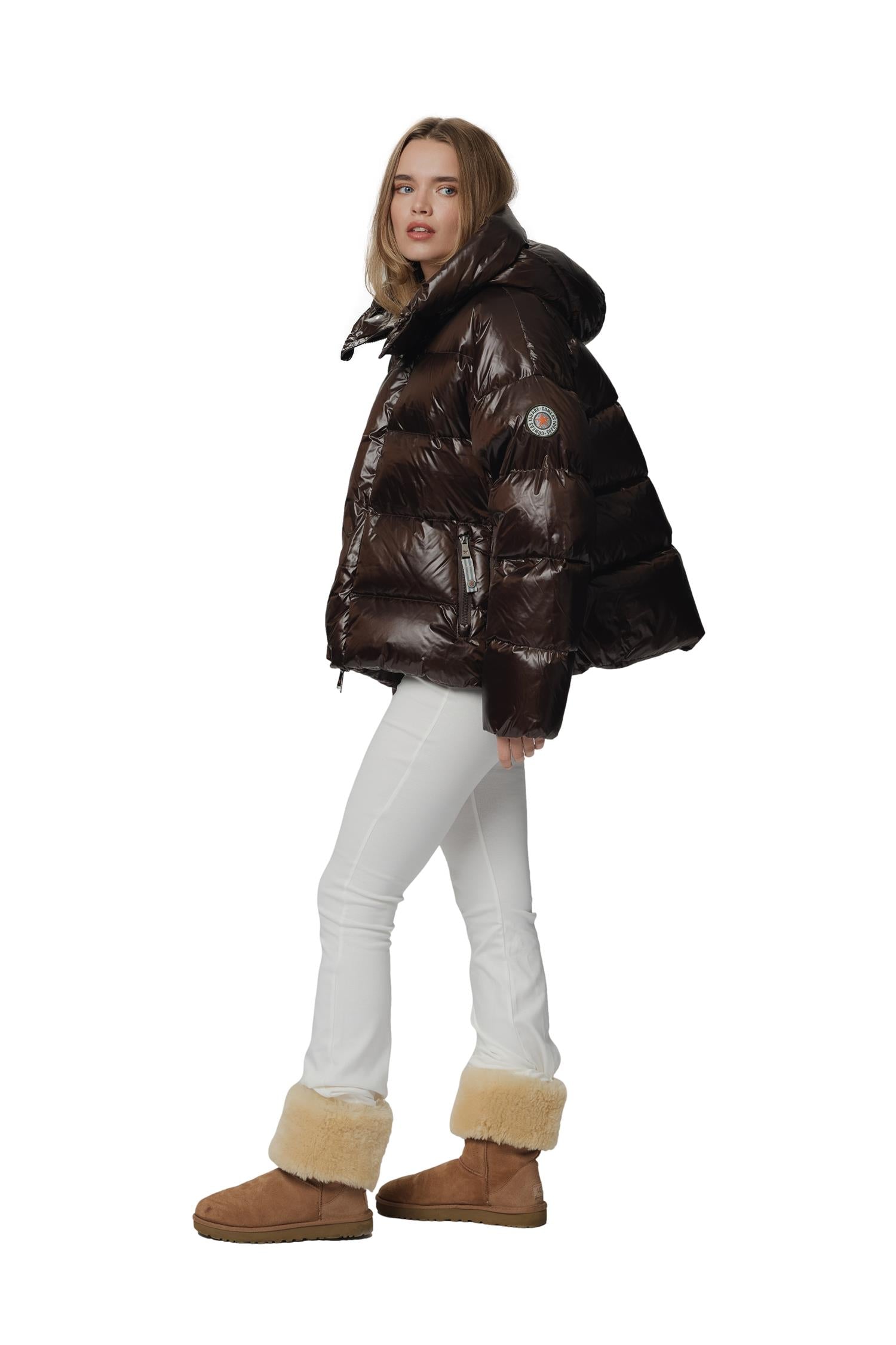 CAYA Ginny Short Coffee Jakke Mørkebrun - modostore.no
