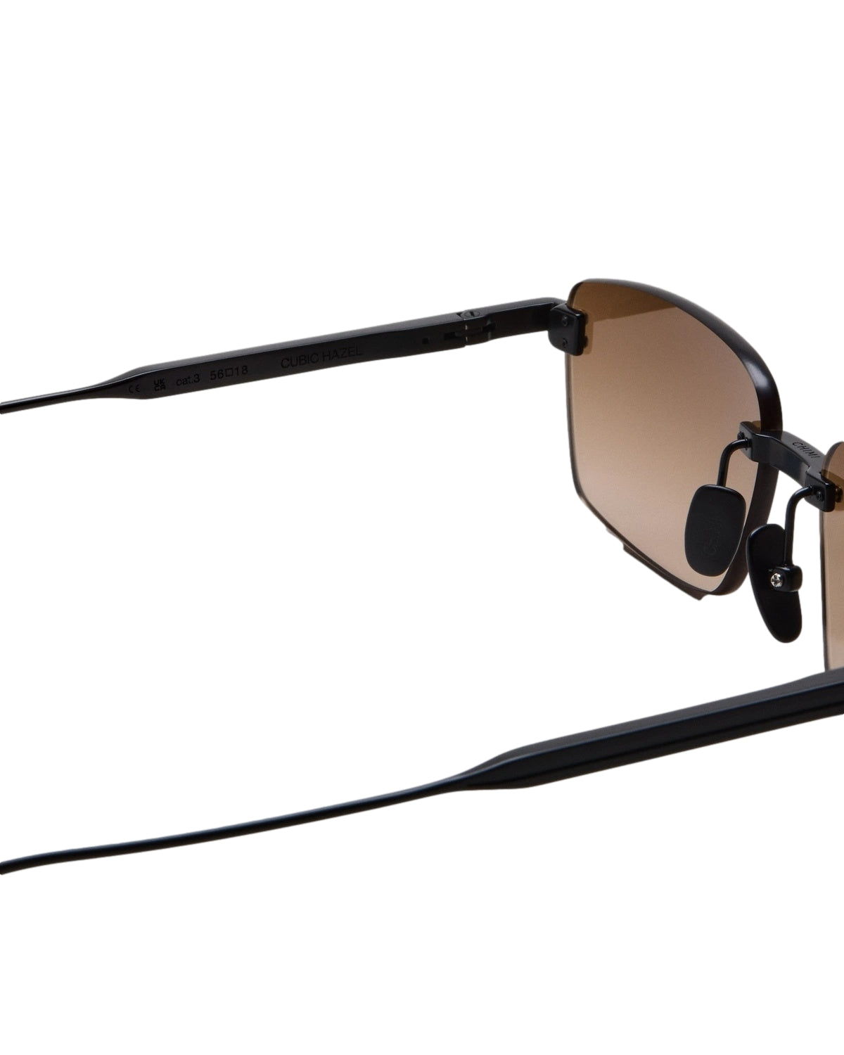 Chimi Eyewear Rimless Cubic Brown Gradient Solbriller Lysebrun