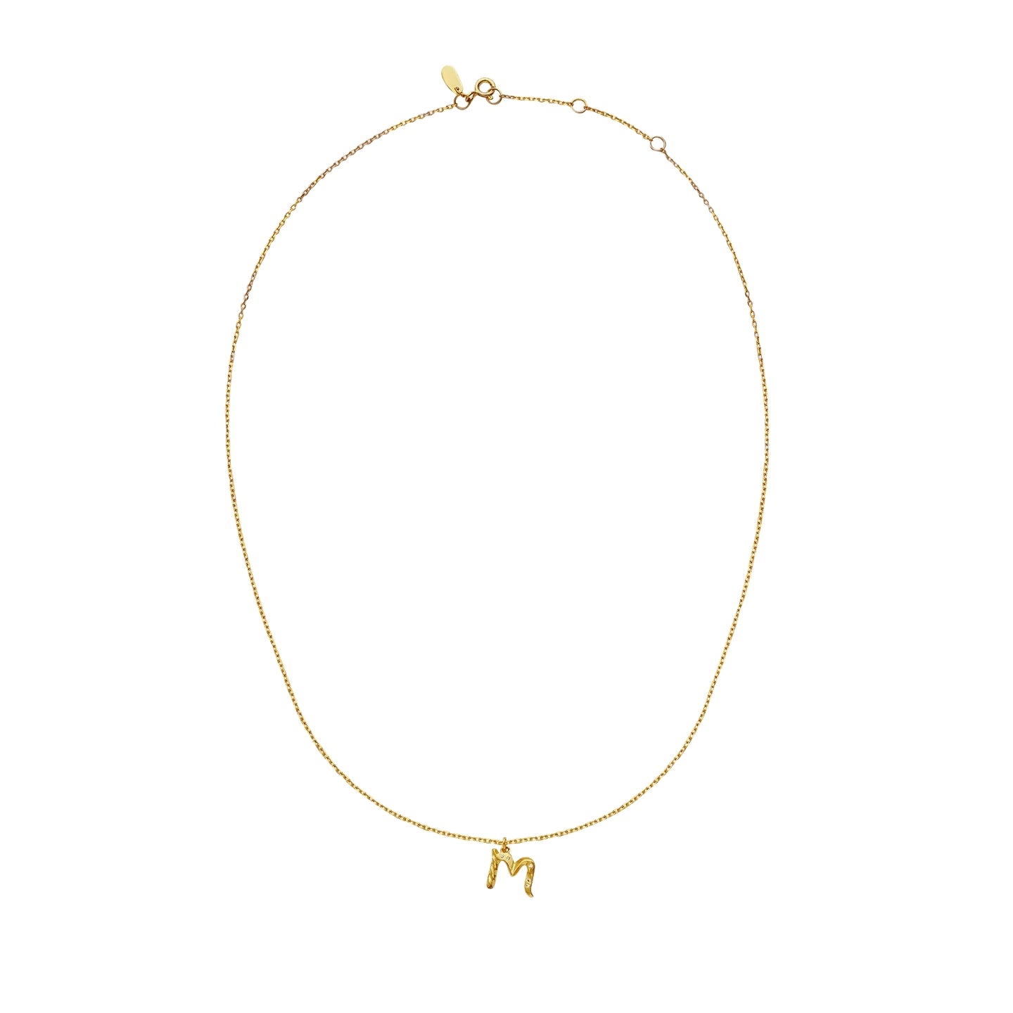 Maanesten M Alphabet Smykke Gull - modostore.no