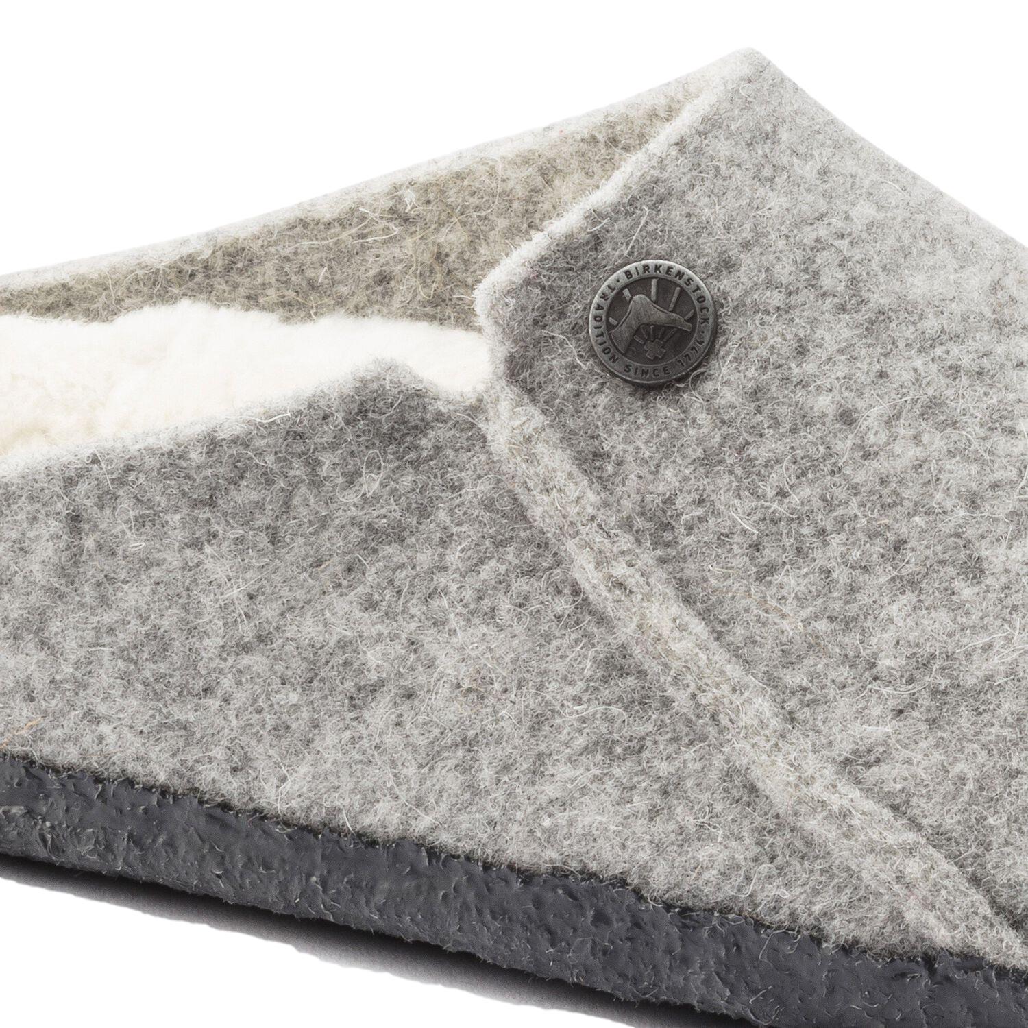 Birkenstock Zermatt Rivet Wool Felt Narrow Sko Lysegrå - modostore.no