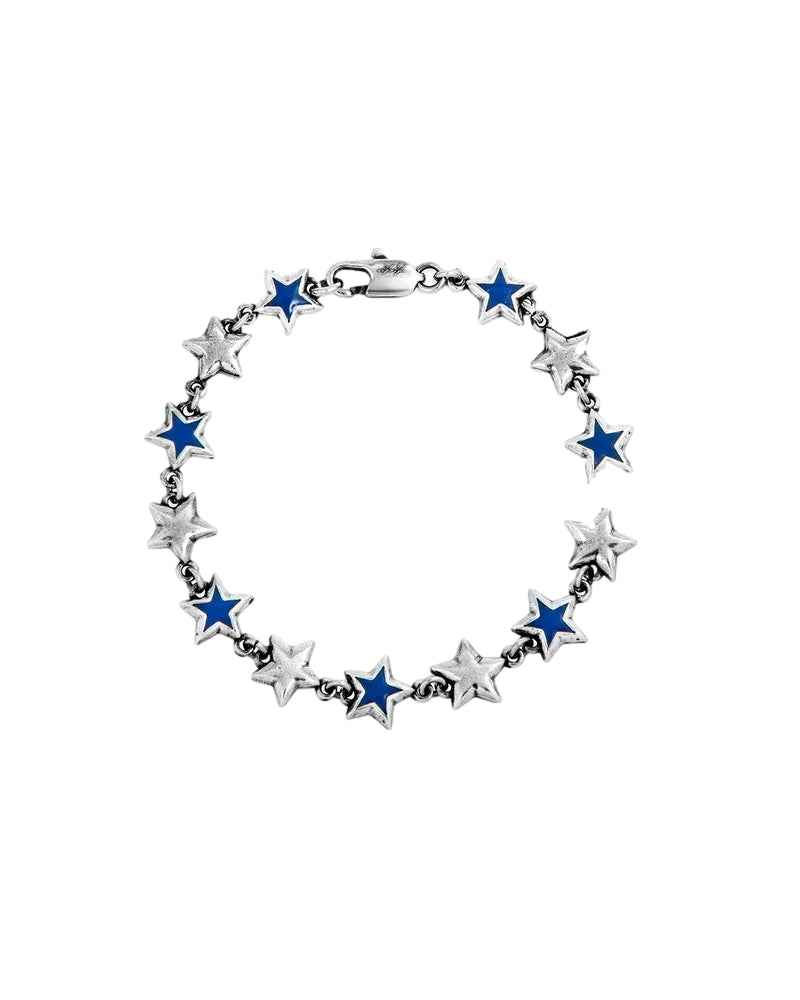 TwoJeys Blue Enameled Stars Bracelet Armbånd Sølv / Blå - modostore.no