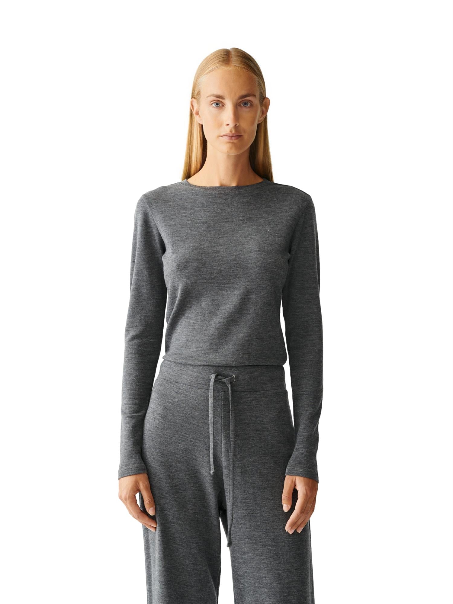 Julie Josephine Andrea Wool Longsleeve Genser Grå - modostore.no