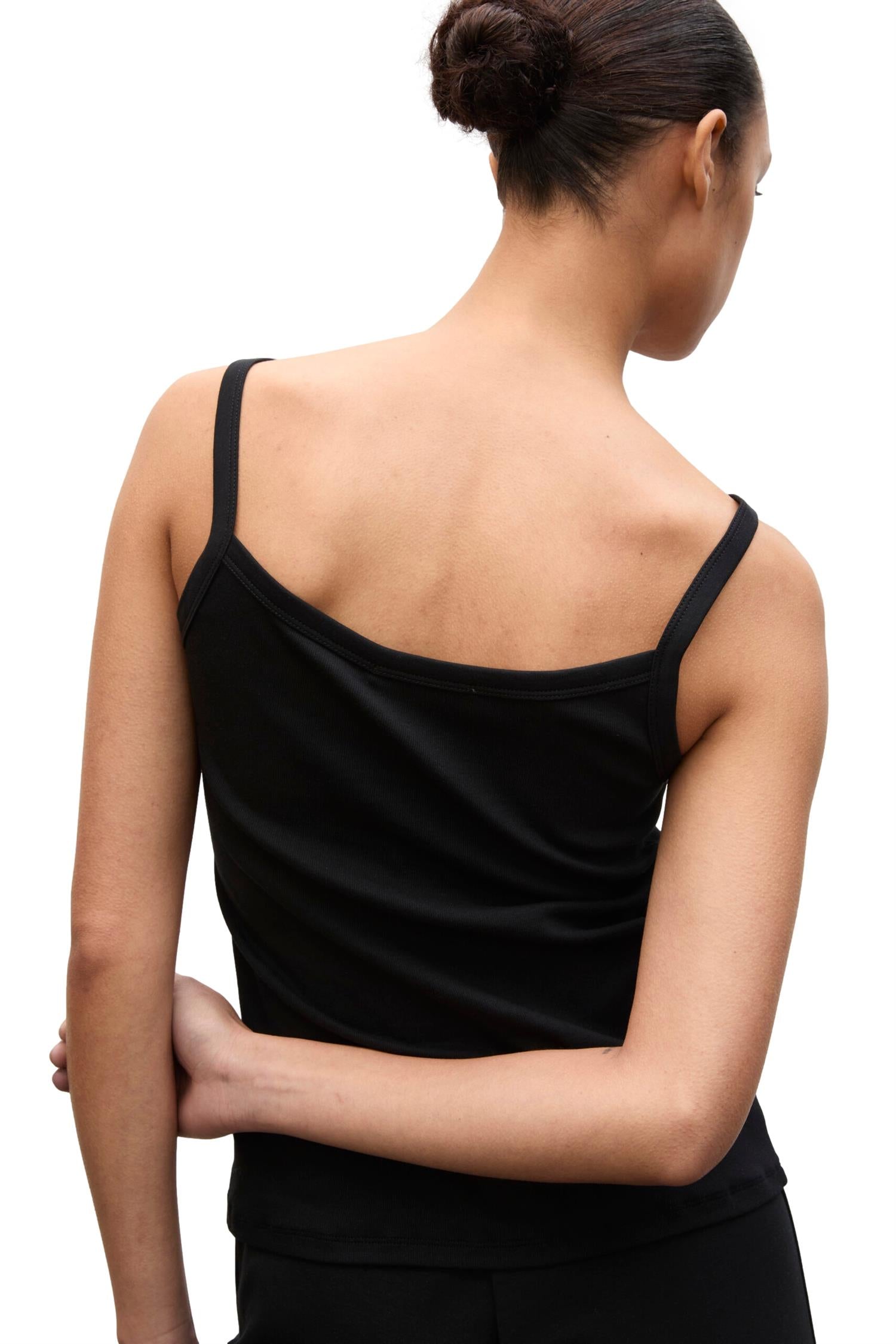 Julie Josephine Tinki Rib Top Singlet Sort - modostore.no