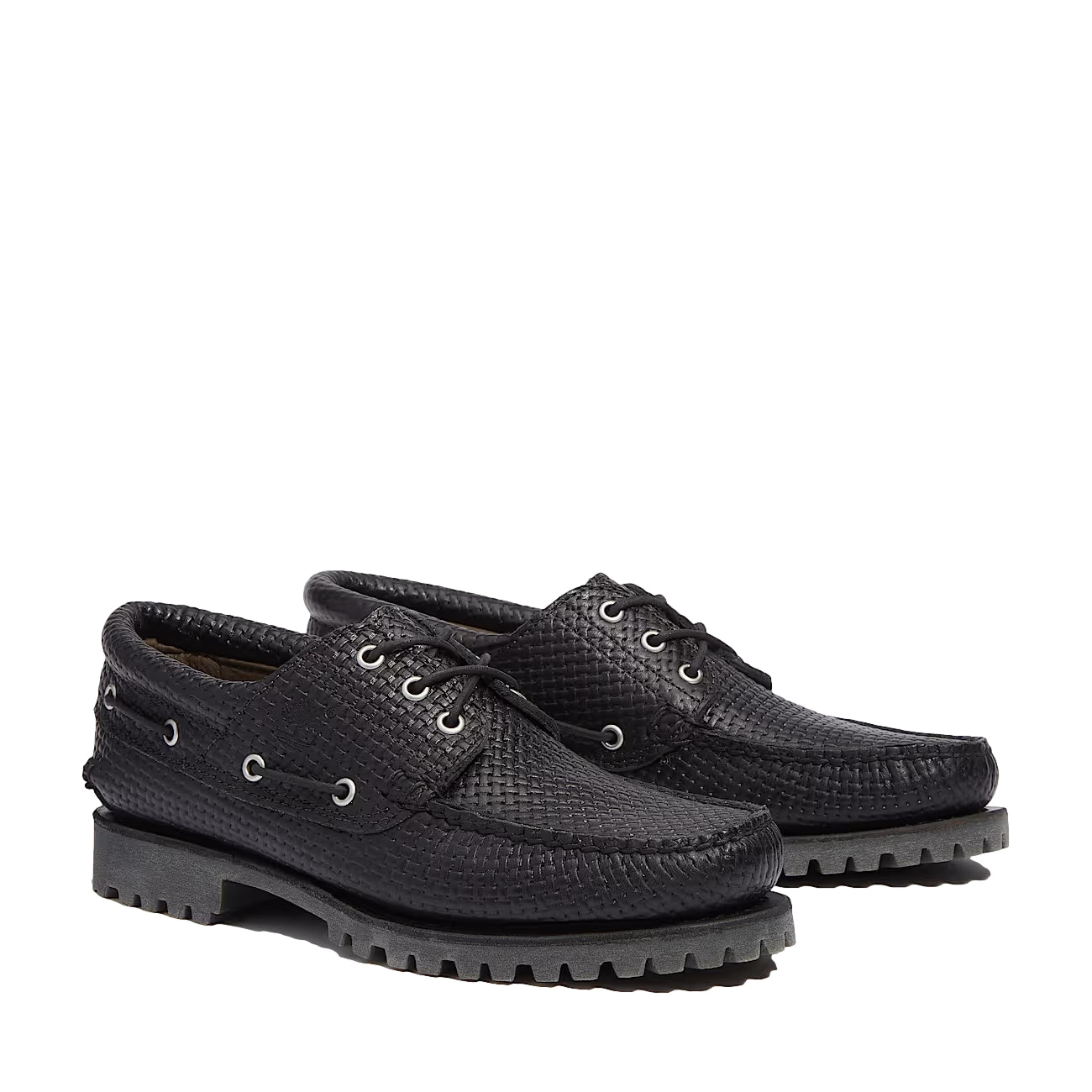 Timberland Authentic 3-Eye Lug Boat Shoe Sko Sort Mønster