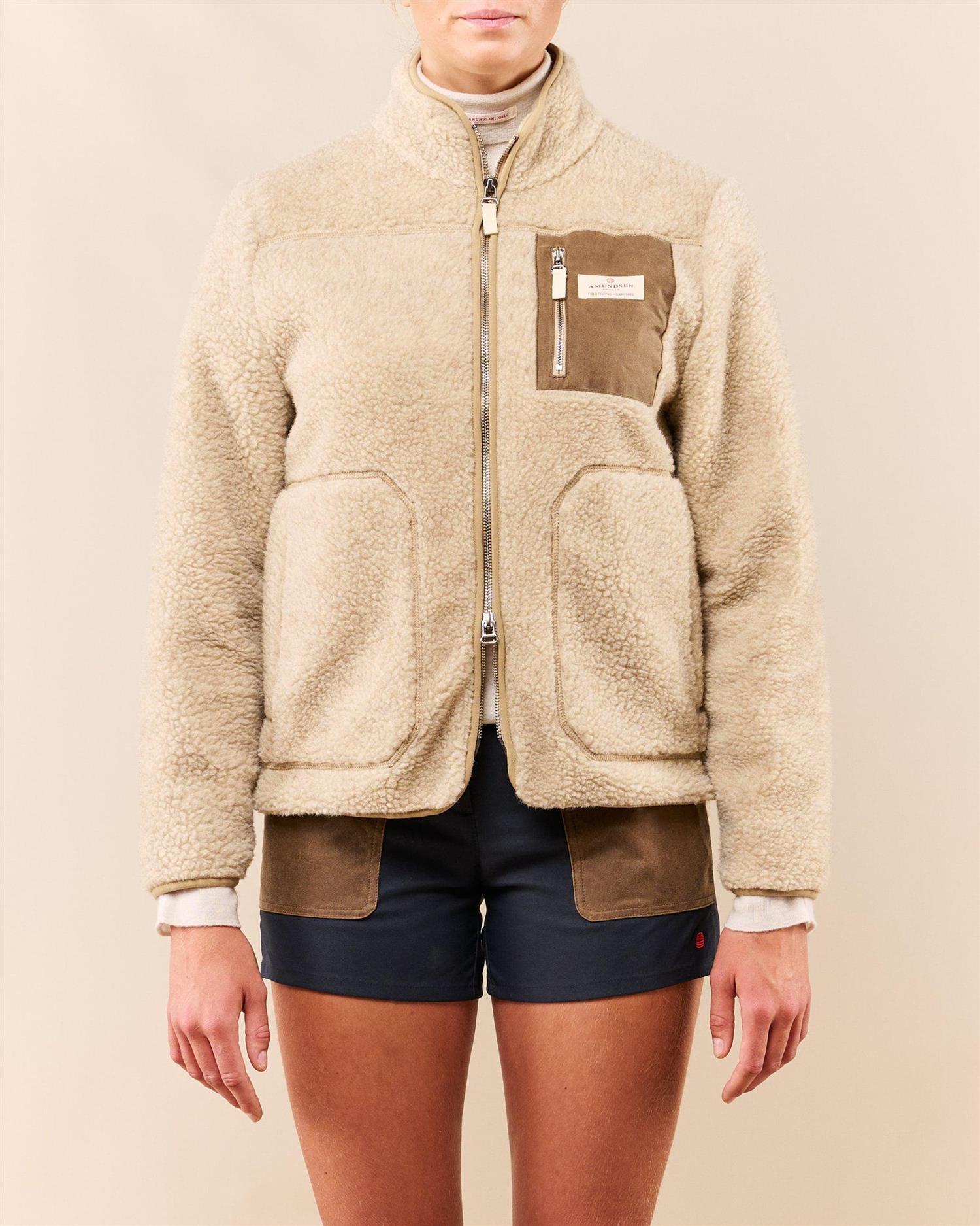 Amundsen Heroes Wool Fleece Jacket Womens Jakke Brun/Beige