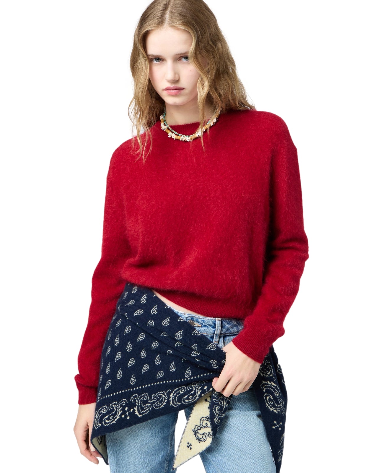 Guest In Residence Grizzly Crew Genser Mørkerød - modostore.no