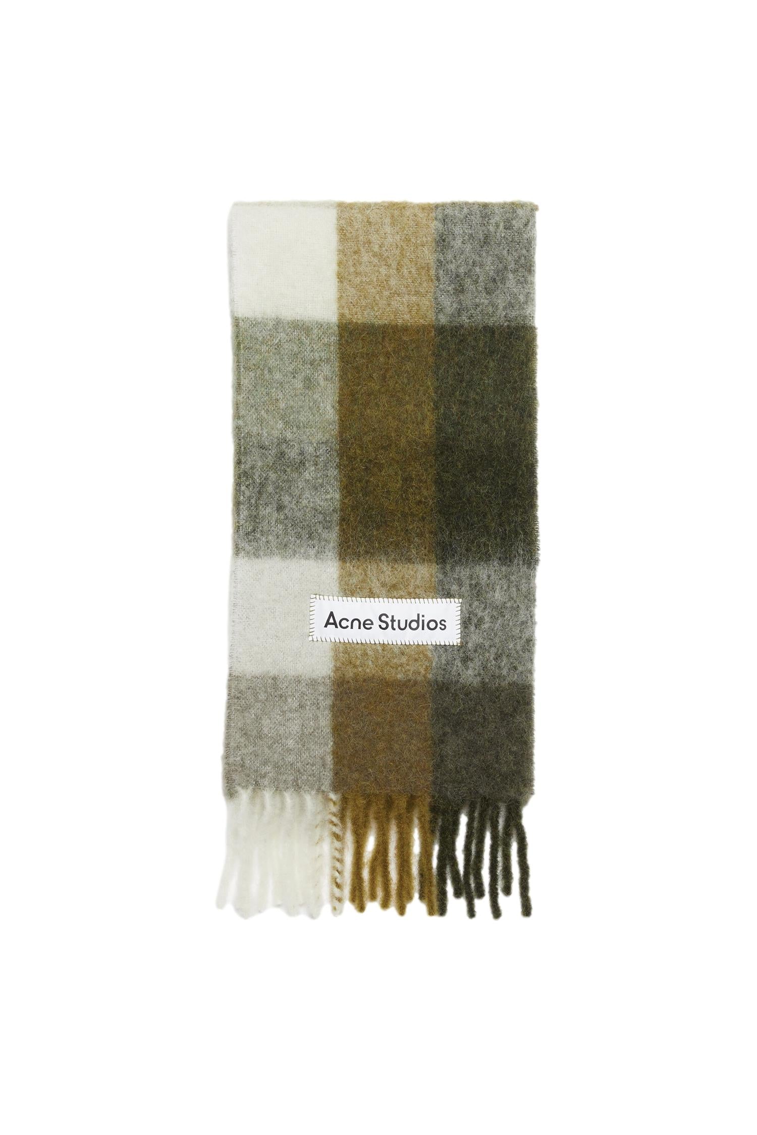 Acne Mohair Checked Scarf Skjerf Ruter - modostore.no