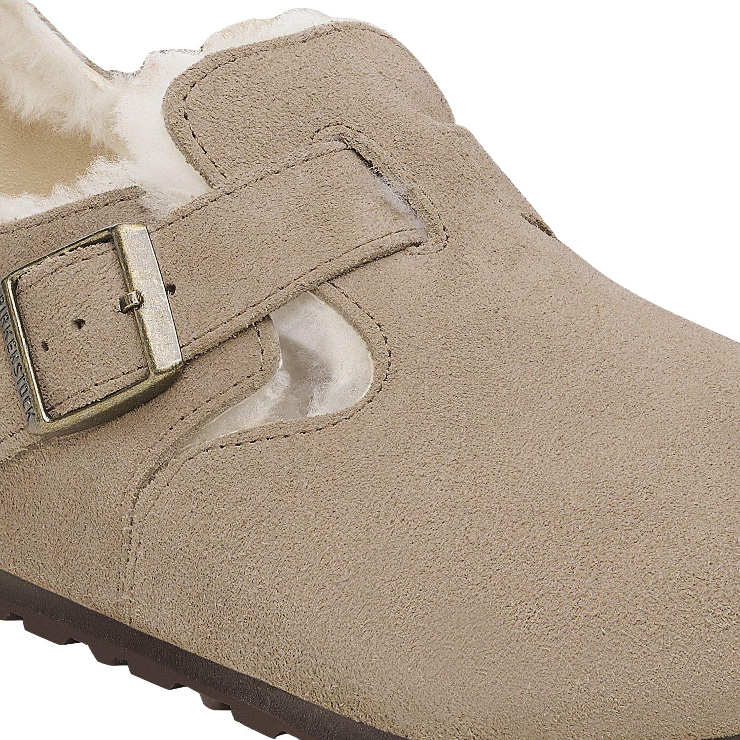 Birkenstock London Shearling Regular Taupe Sko Beige - modostore.no