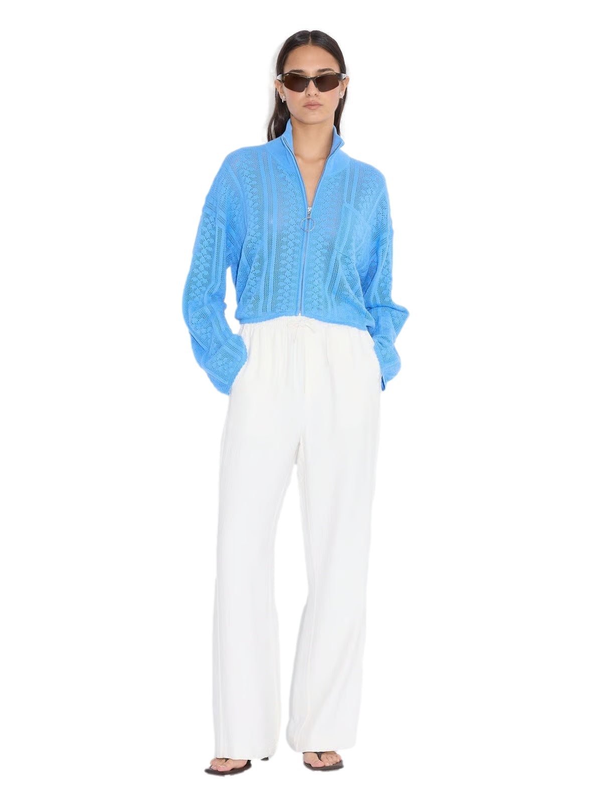 Holzweiler Tine Crochet Cardigan Cardigan Blå - modostore.no