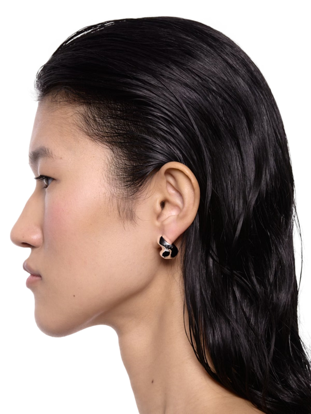 Maria Black Saddle Earrings Small Øredobber Sølv