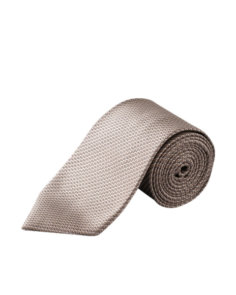 Eton Micro Woven Cotton Silk Tie Slips Beige