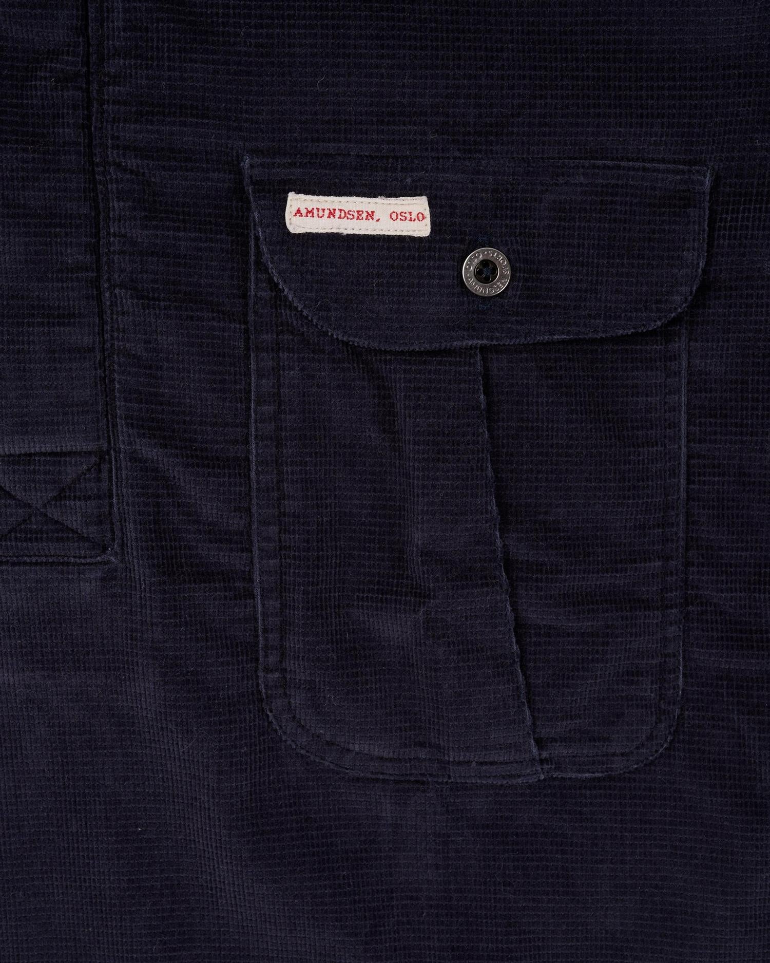 Amundsen Ranger Velvet Half-Zip Shirt Mens Skjorte Navy