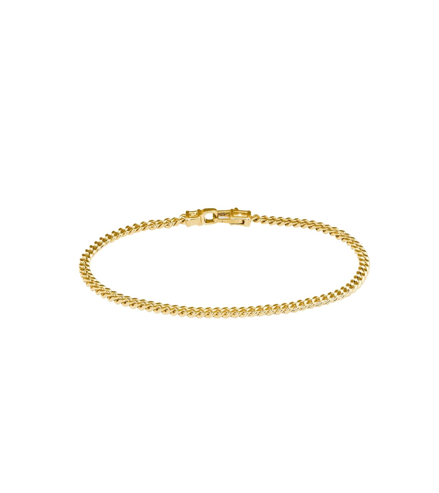 Tom Wood Curb Bracelet M Armbånd Gull