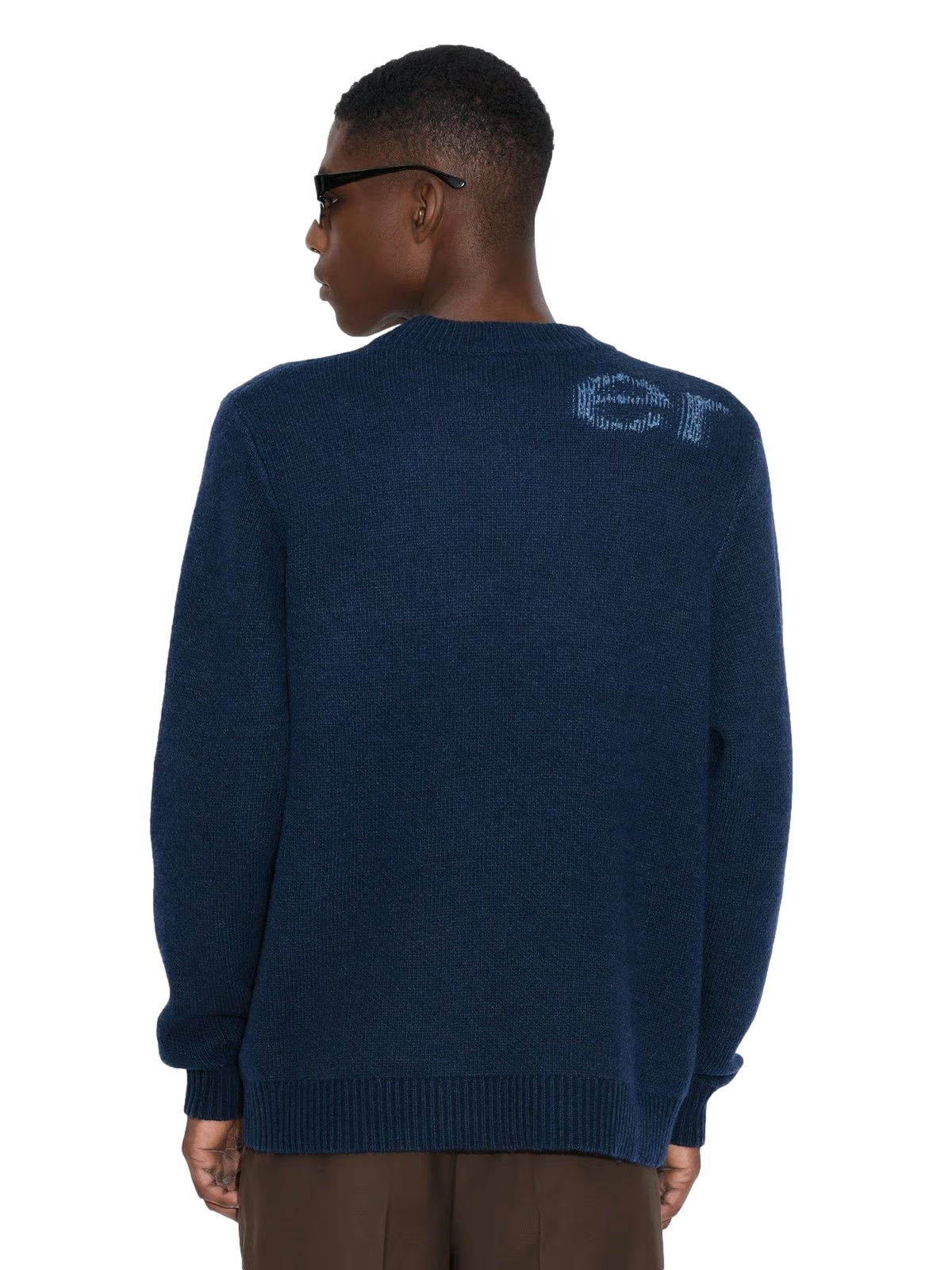 Holzweiler Haza Logo Crew Genser Mørk Blå Melert - modostore.no