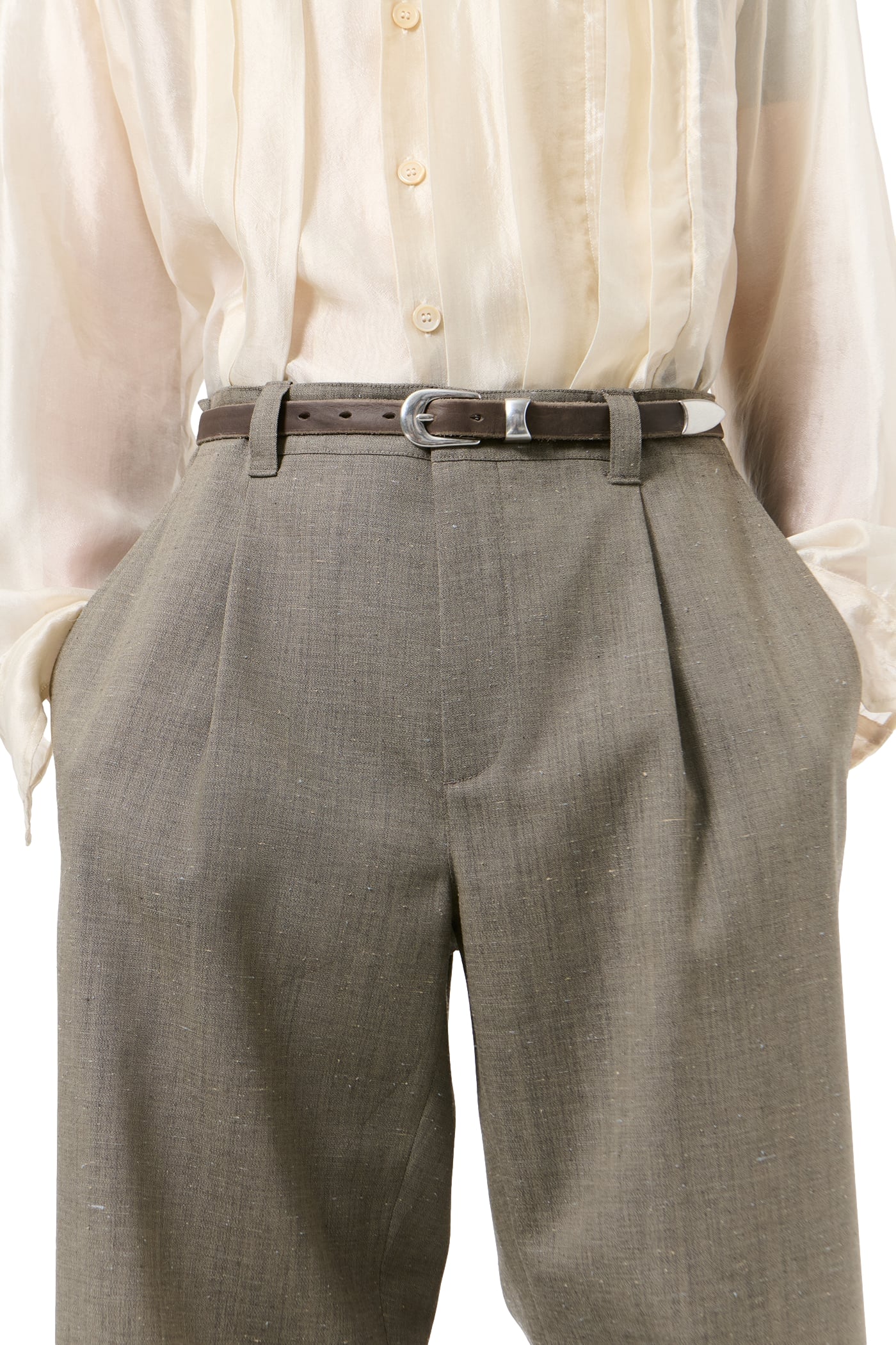 Our Legacy 2 CM Belt Belte Gråbrun