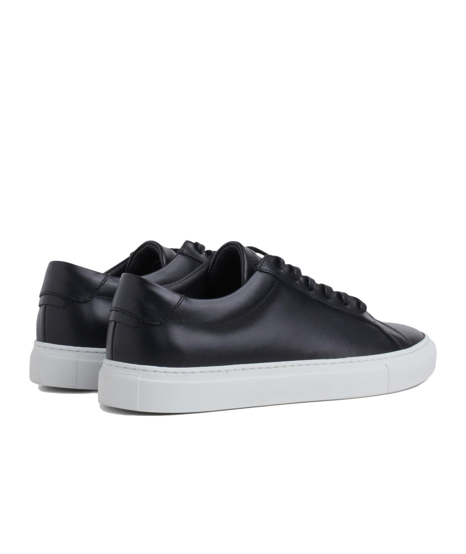 Garment Project Premium Low Black Leather Sko Sort - modostore.no