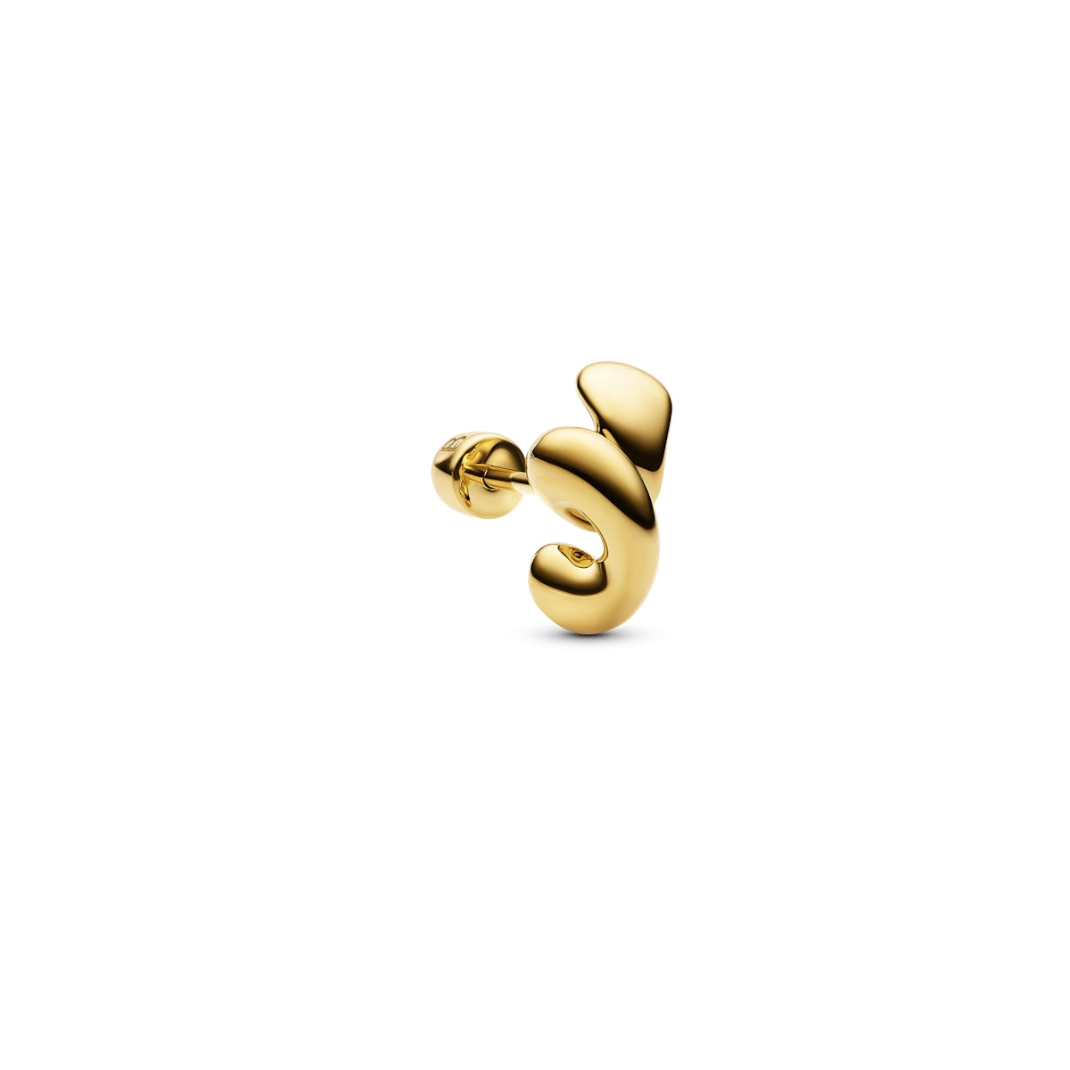 Maria Black Coil Whirl Stud Left Gold Øredobber Gull - modostore.no