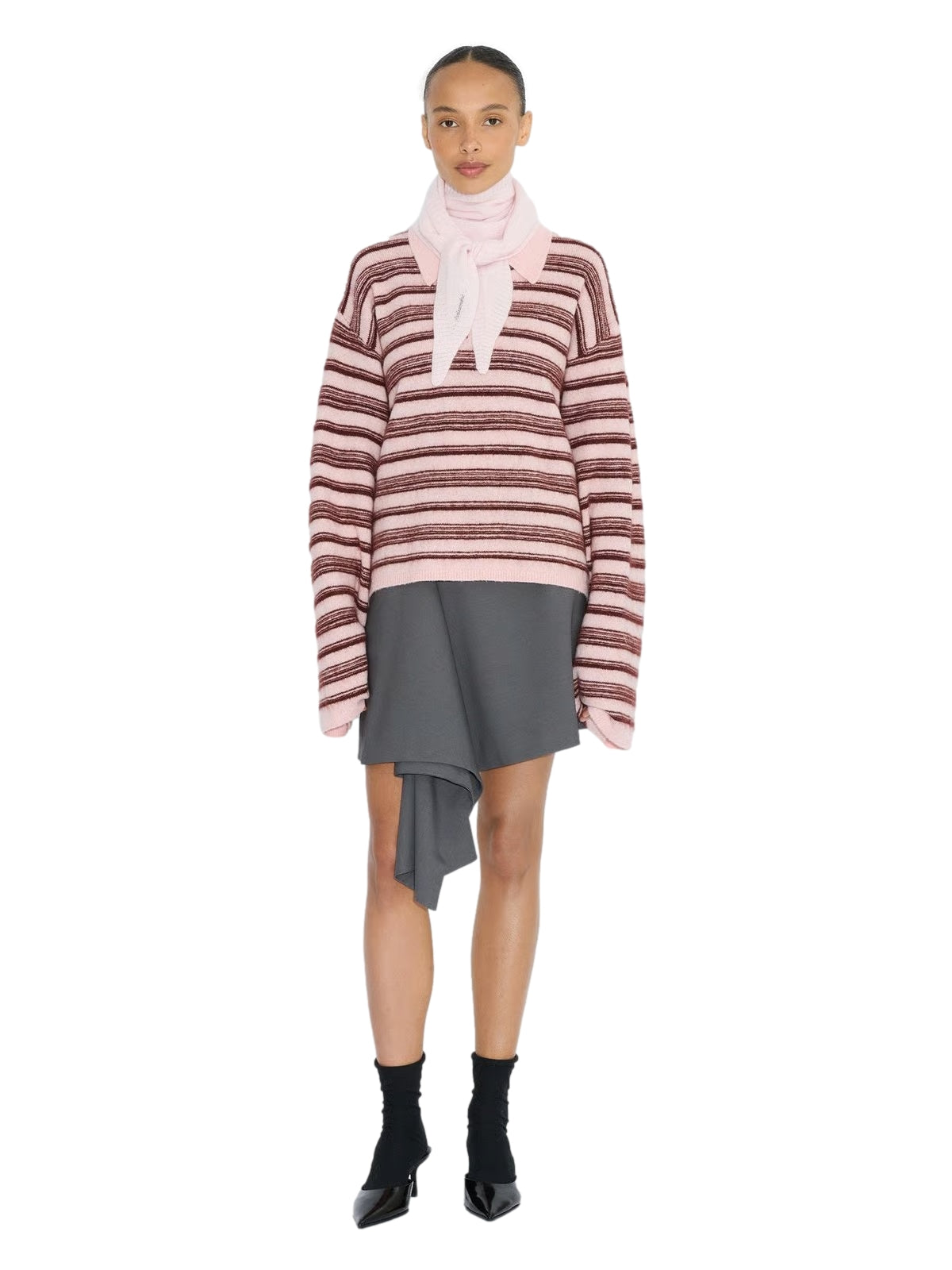 Holzweiler Cashmere Triangle Scarf Skjerf Lyserosa