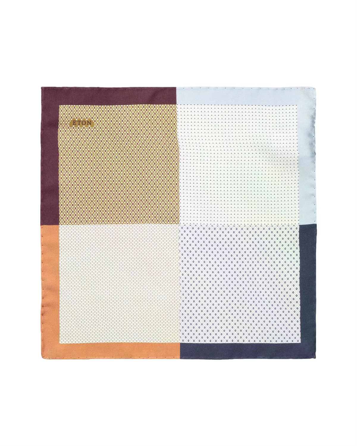 Eton Four-Sided Motif Silk Twill Pocket Square Pyntetørkle Multi