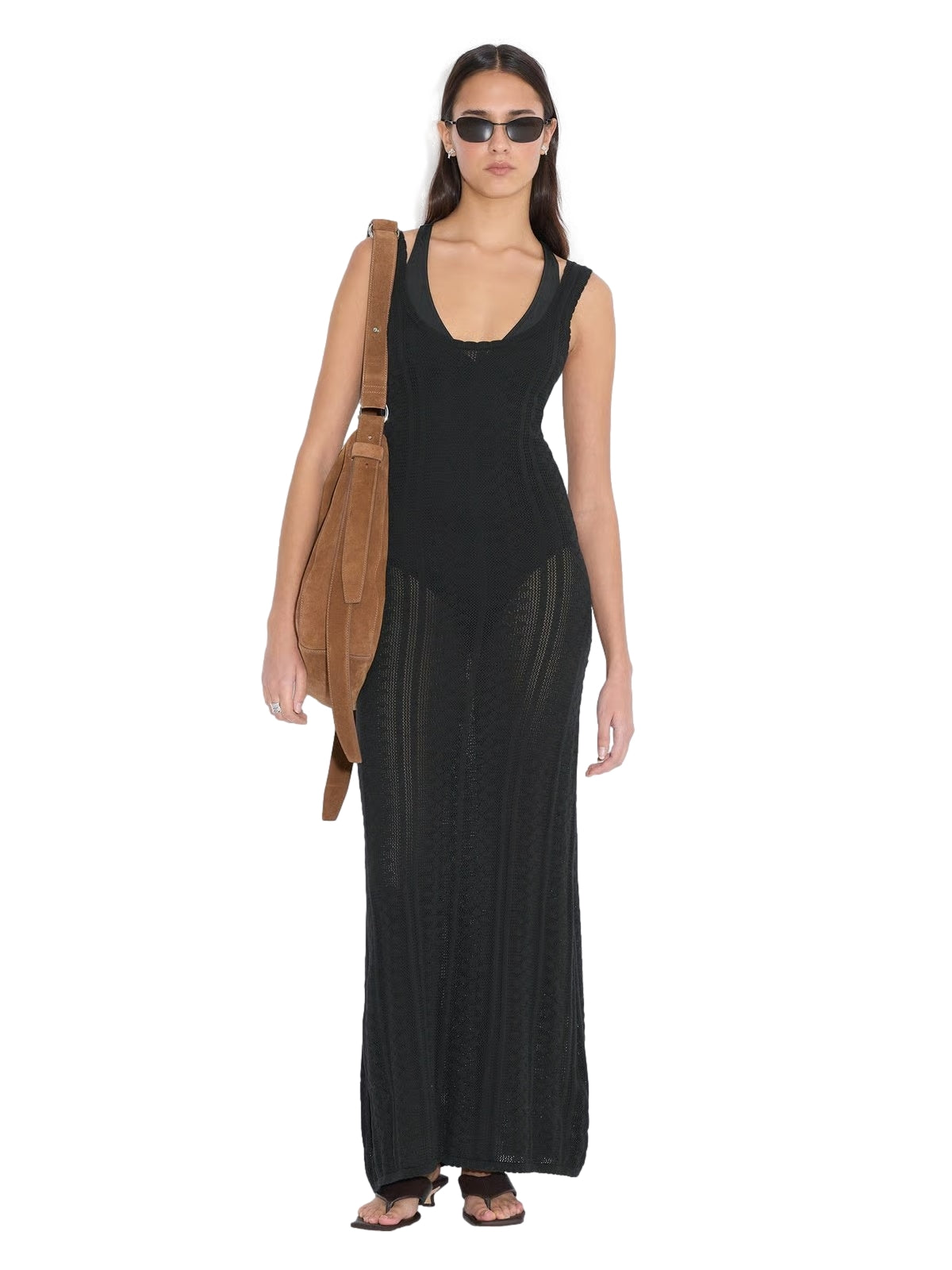 Holzweiler Tine Crochet Dress Kjole Sort - modostore.no