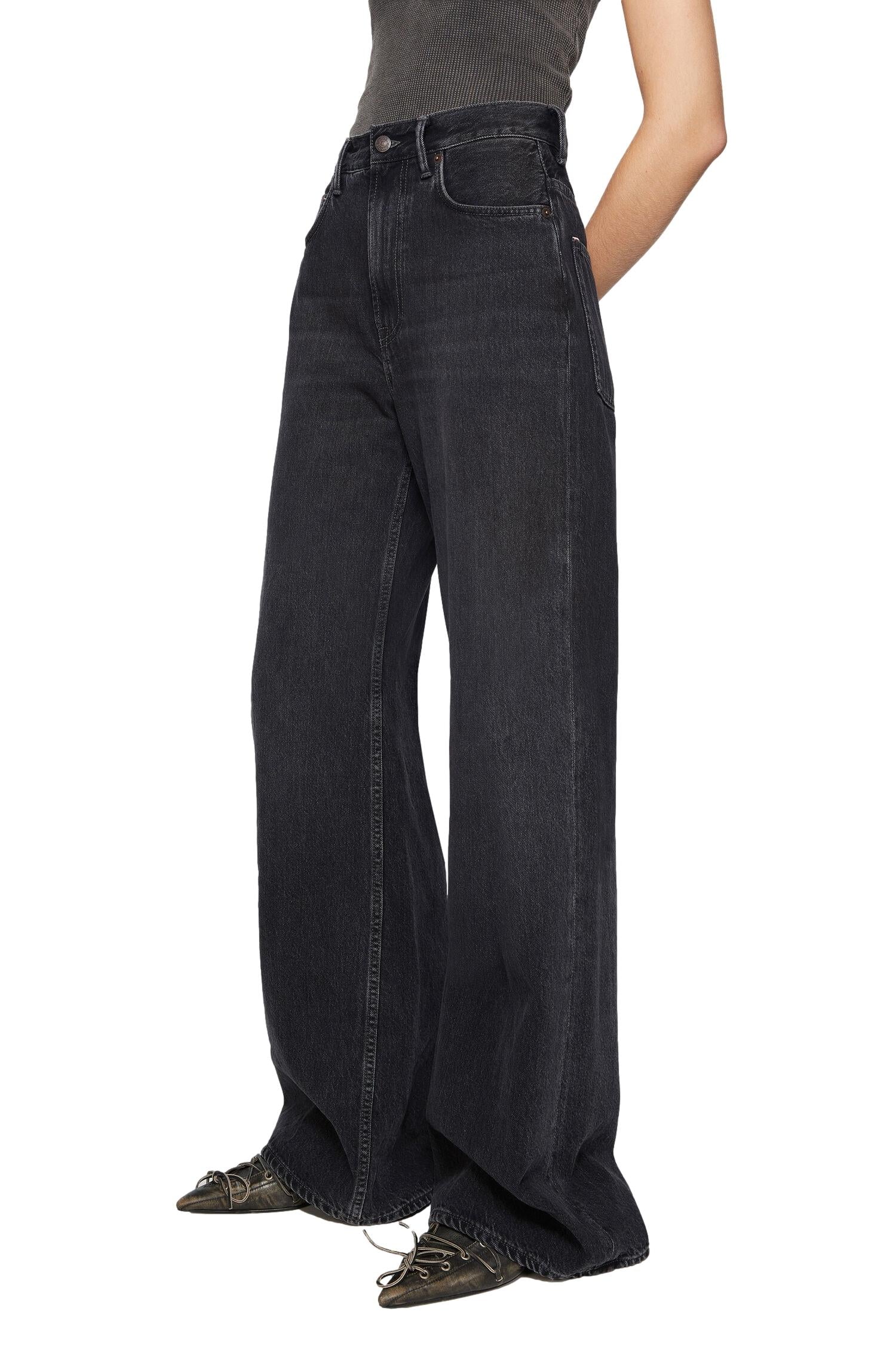 Acne Regular Fit Jeans - 2022F Jeans Vasket Sort - modostore.no