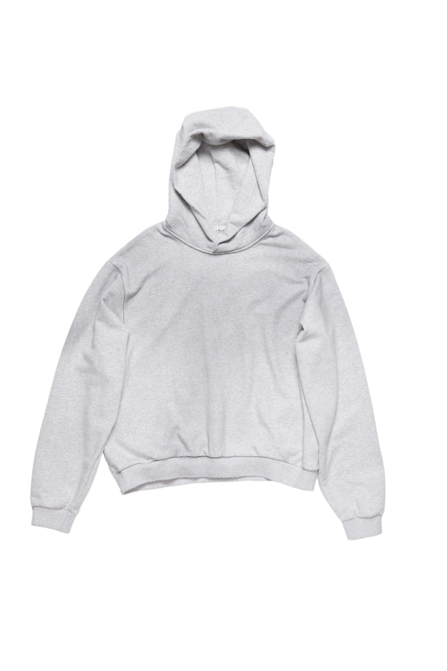 Acne Logo Hooded Sweater Genser Grå - modostore.no