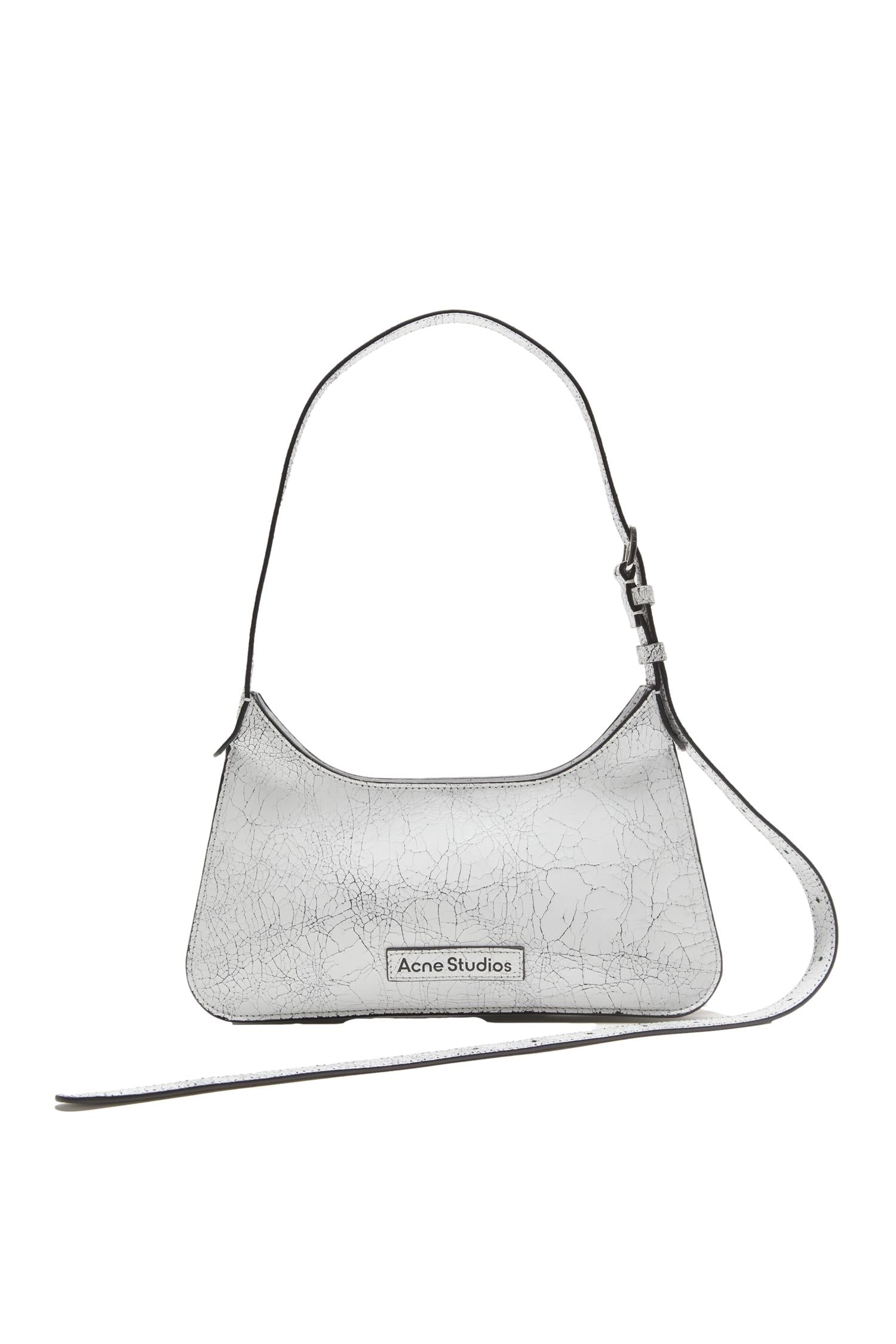 Acne Platt Mini Shoulder Bag Veske Hvit - modostore.no