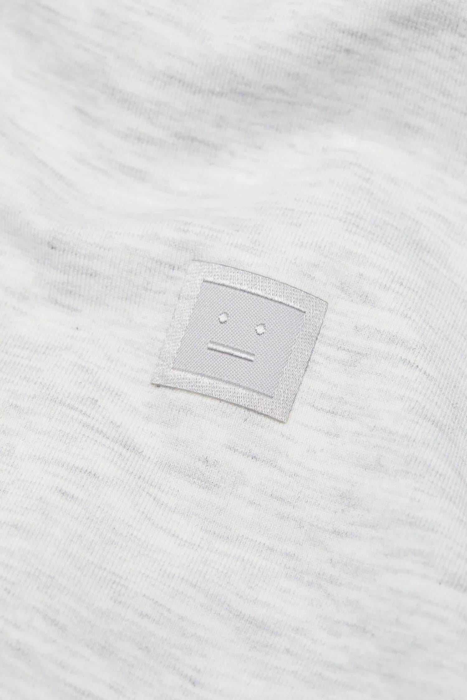 Acne Regular Fit Face T-shirt T-shirt Lys Grå Melert - modostore.no