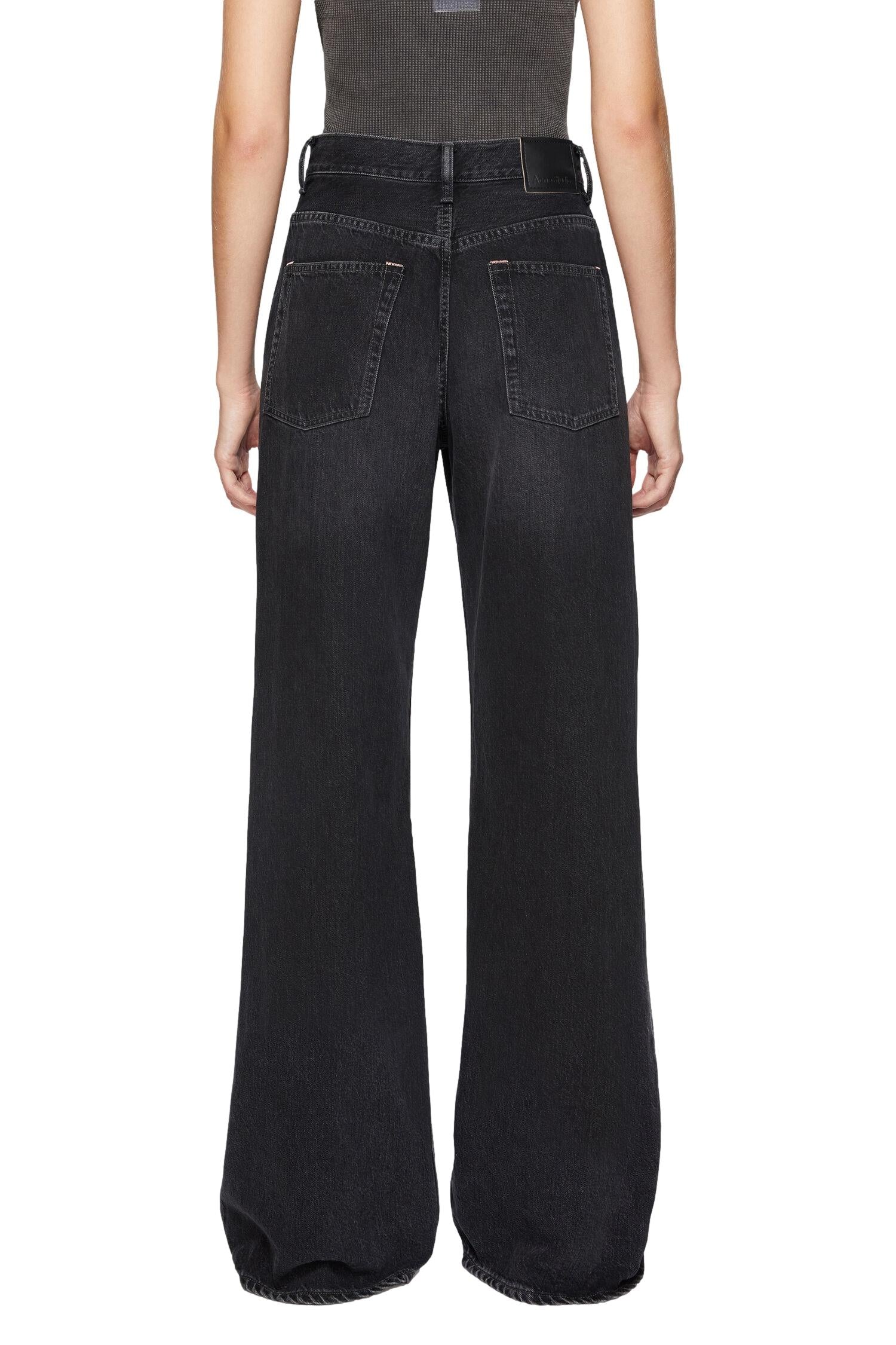 Acne Regular Fit Jeans - 2022F Jeans Vasket Sort - modostore.no