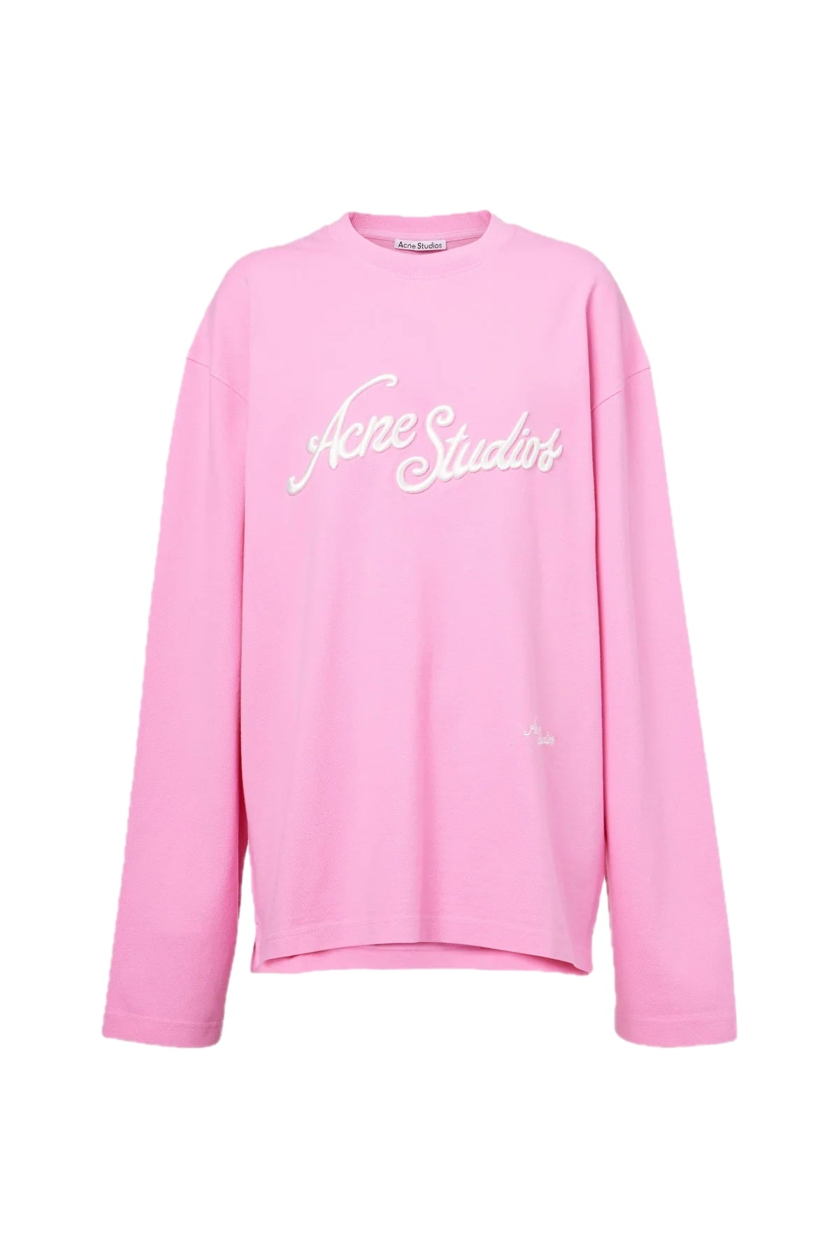 Acne T-shirt Logo - Relaxed Fit Genser Rosa - modostore.no