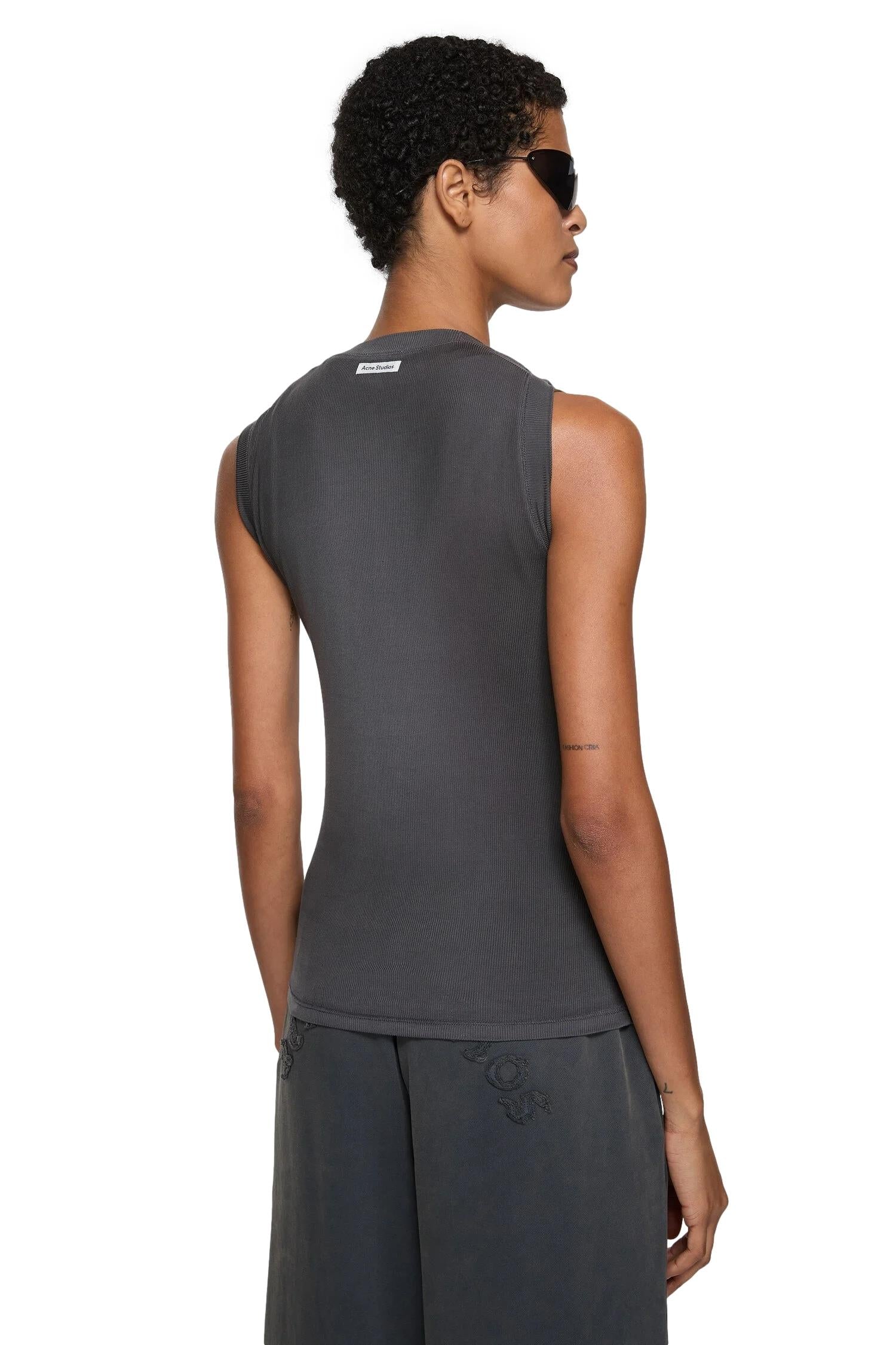 Acne Tank Top Singlet Mørkegrå - modostore.no