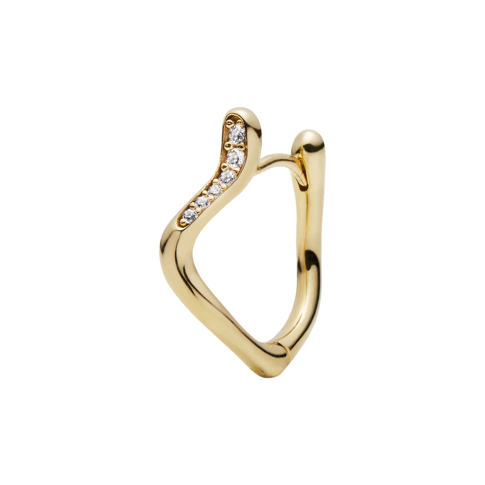 Maria Black Yasmin 12 Huggie Right Øredobber Gull