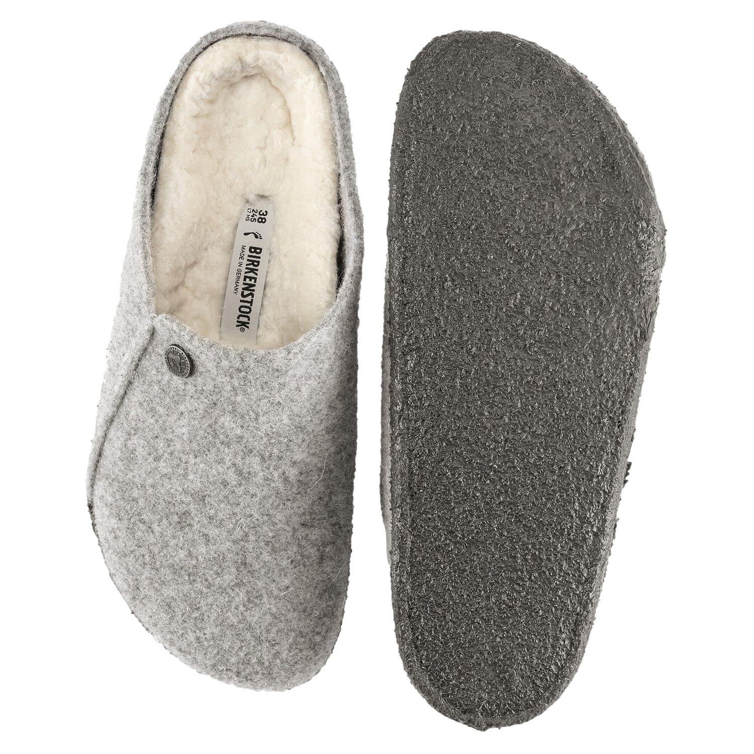 Birkenstock Zermatt Rivet Wool Felt Narrow Sko Lysegrå - modostore.no