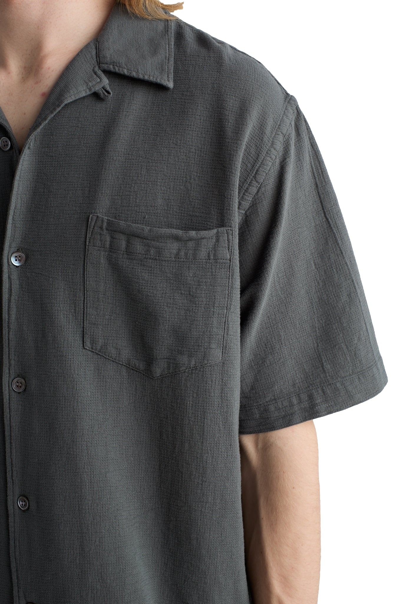 Livid Stone Loose Skjorte Grå - modostore.no